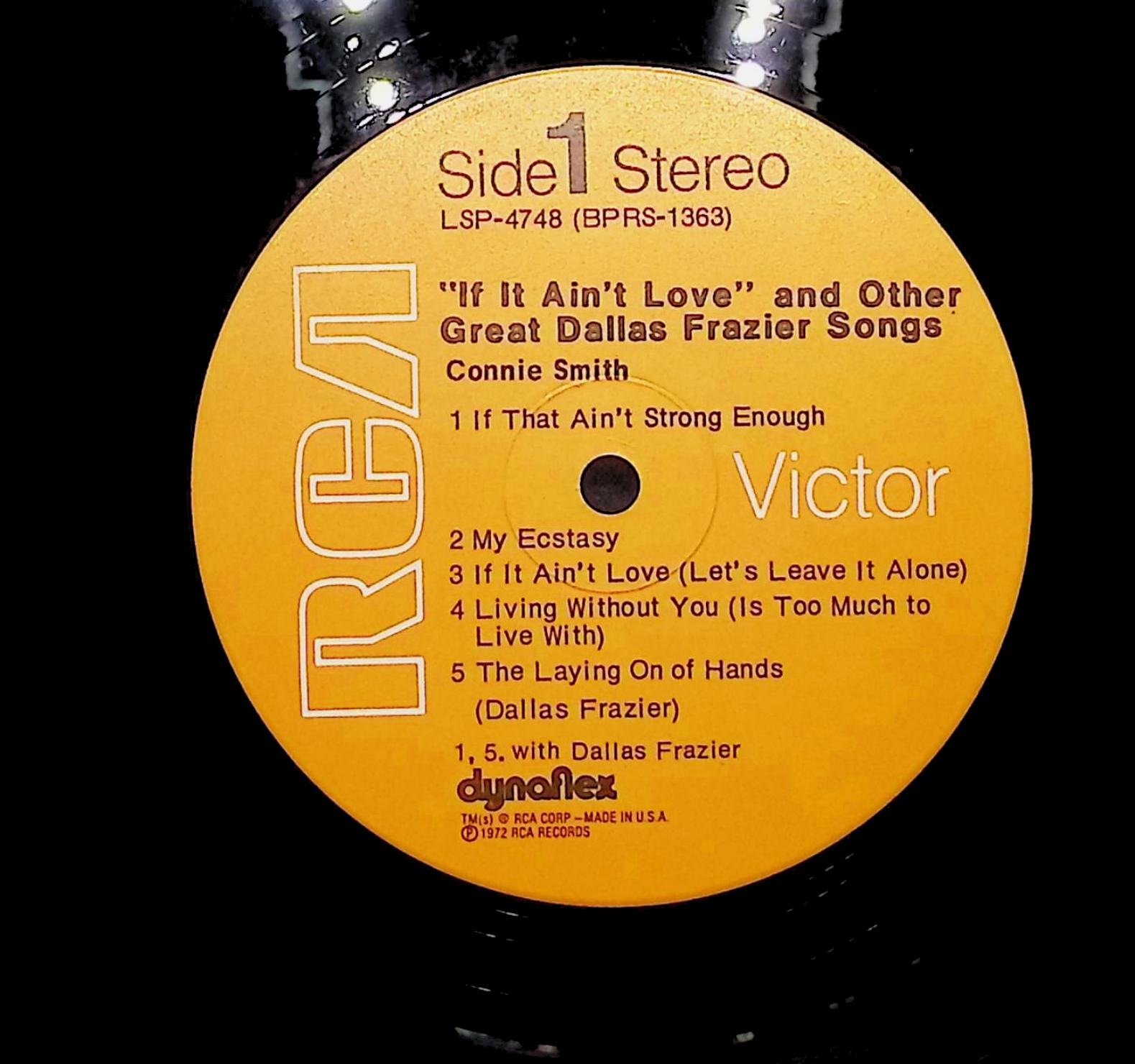 Connie Smith If It Ain't Love And Other Great Dallas Frazier Songs 1972 LP — image 4