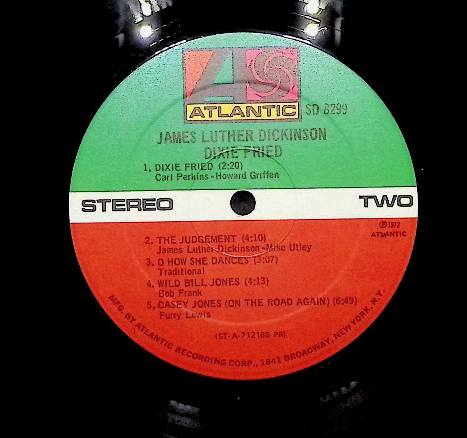 Jim Dickinson Dixie Fried 1972 LP Rock Side 1 & 2 1972 LP Rock  — image 2