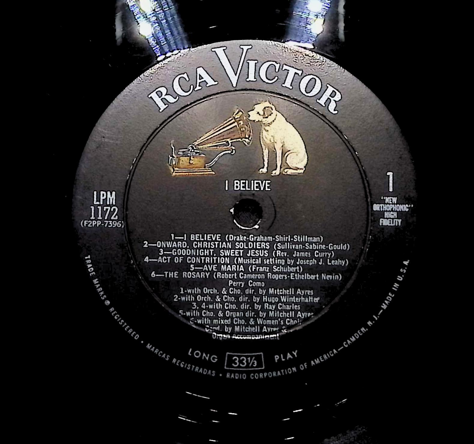 Perry Como I Believe LP Pop Side 1 & 2  — image 2