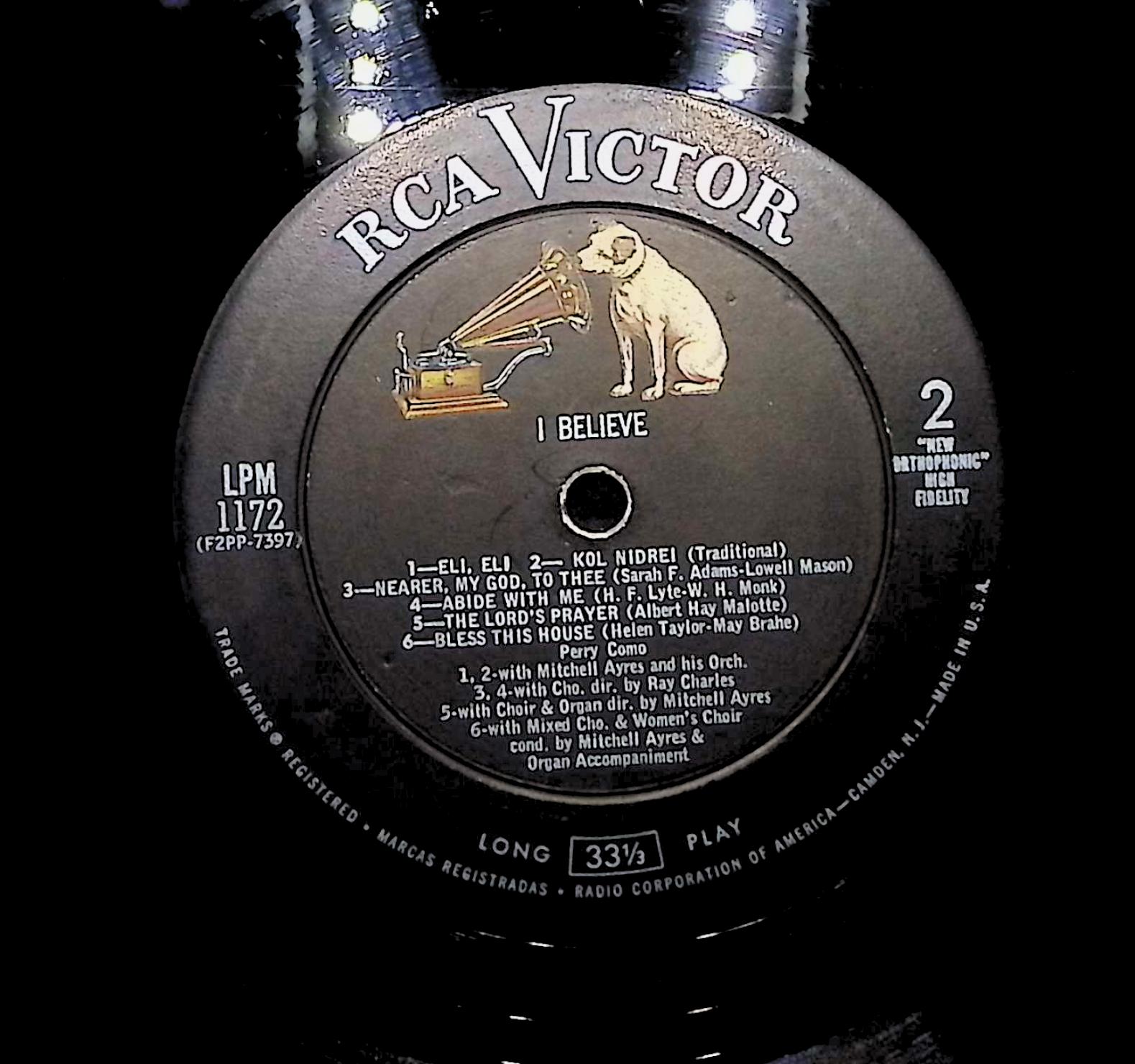 Perry Como I Believe LP Pop Side 1 & 2  — image 4