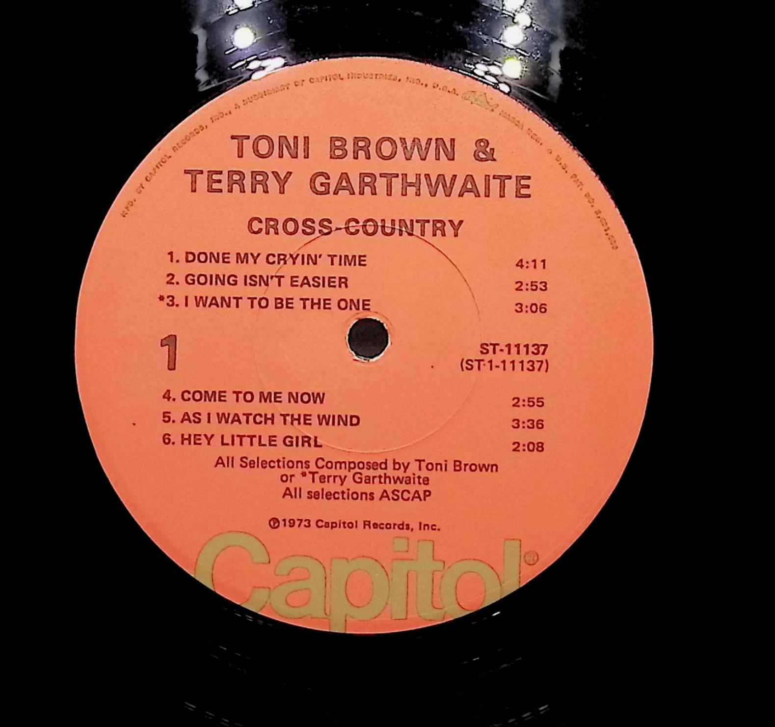 Toni Brown & Terry Garthwaite Cross-Country 1973 LP Rock Side 1 & 2  — image 2