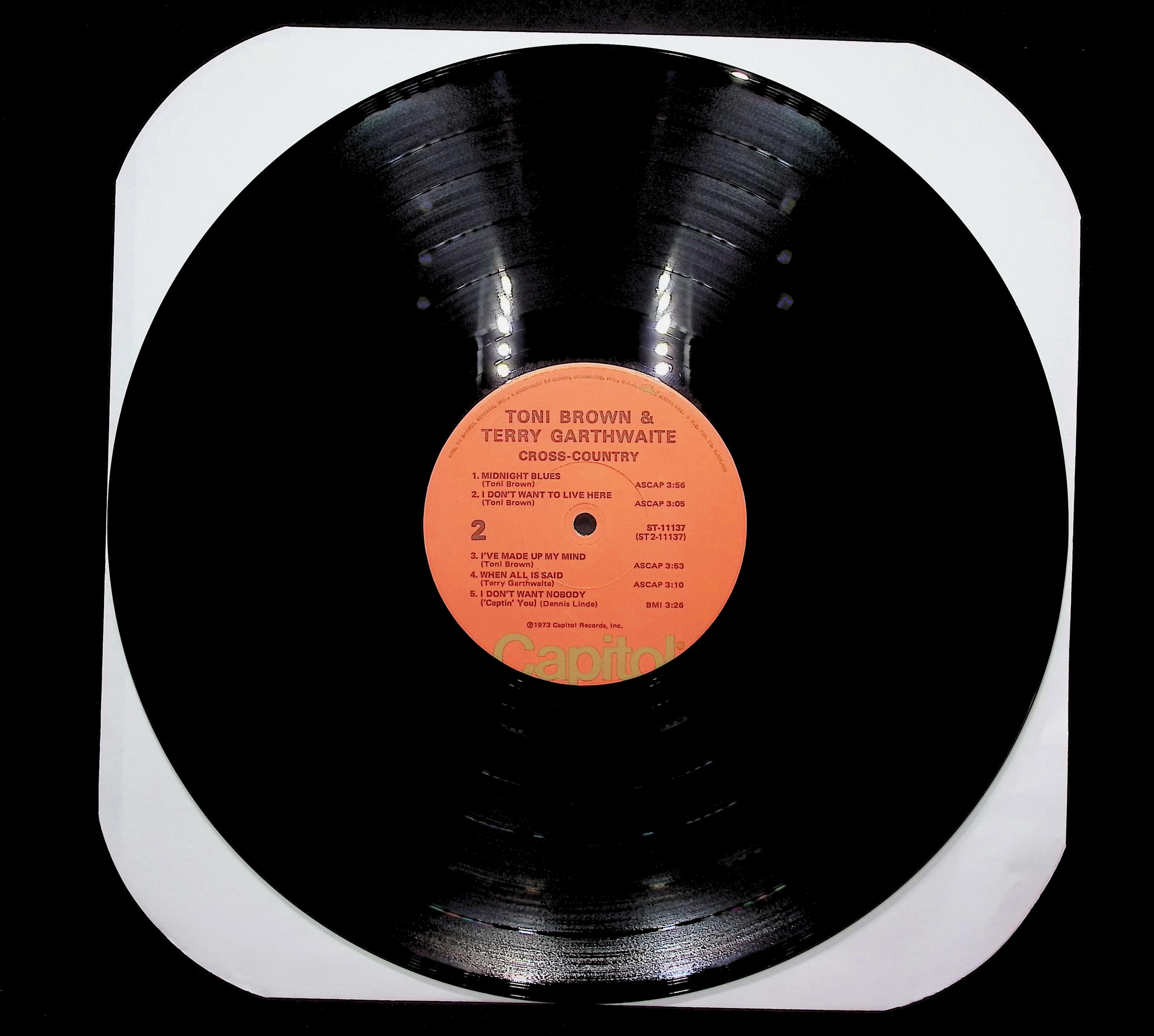 Toni Brown & Terry Garthwaite Cross-Country 1973 LP Rock Side 1 & 2  — image 3