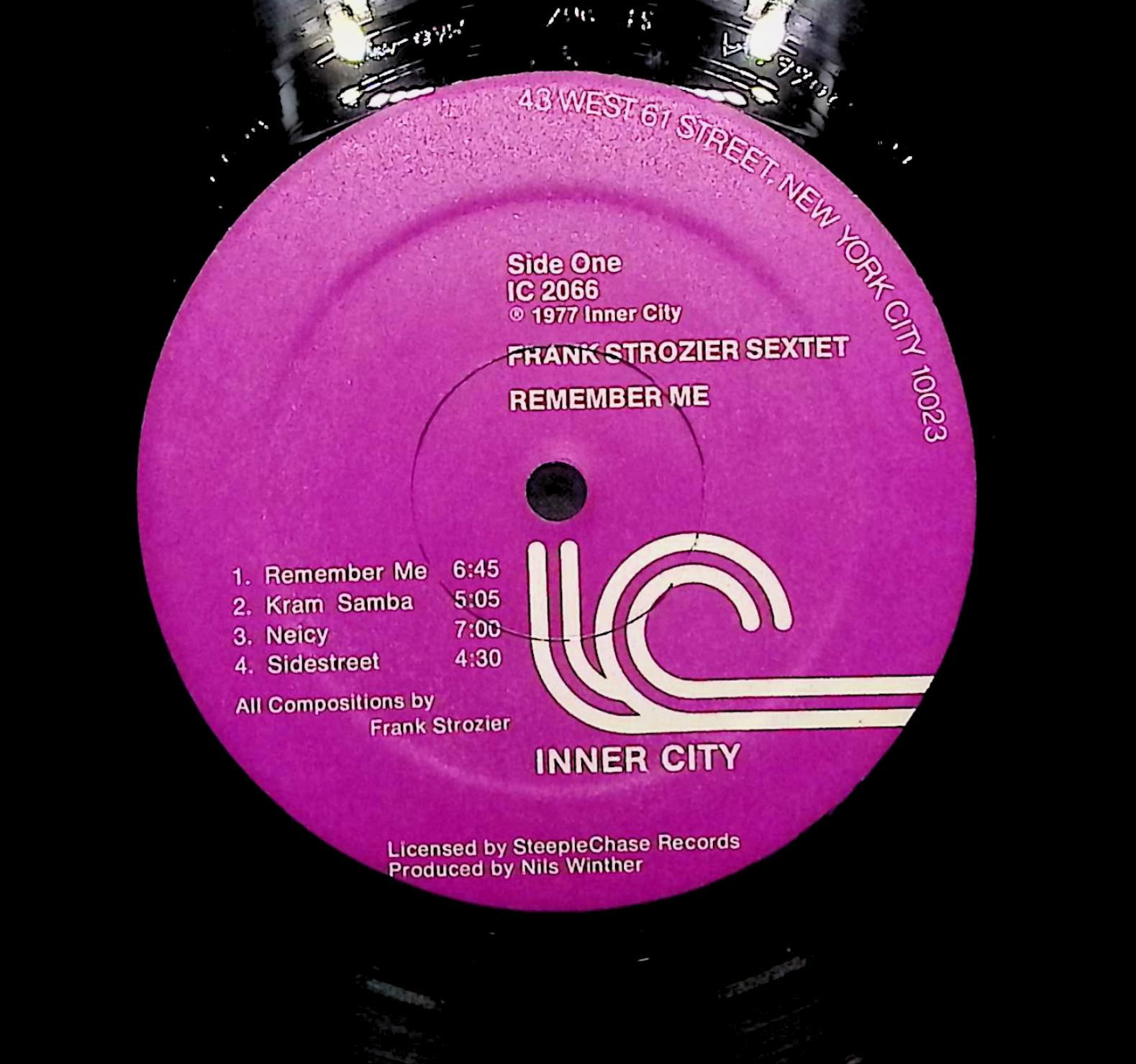 Frank Strozier Sextet Remember Me 1977 LP Jazz Side One & Two — image 2