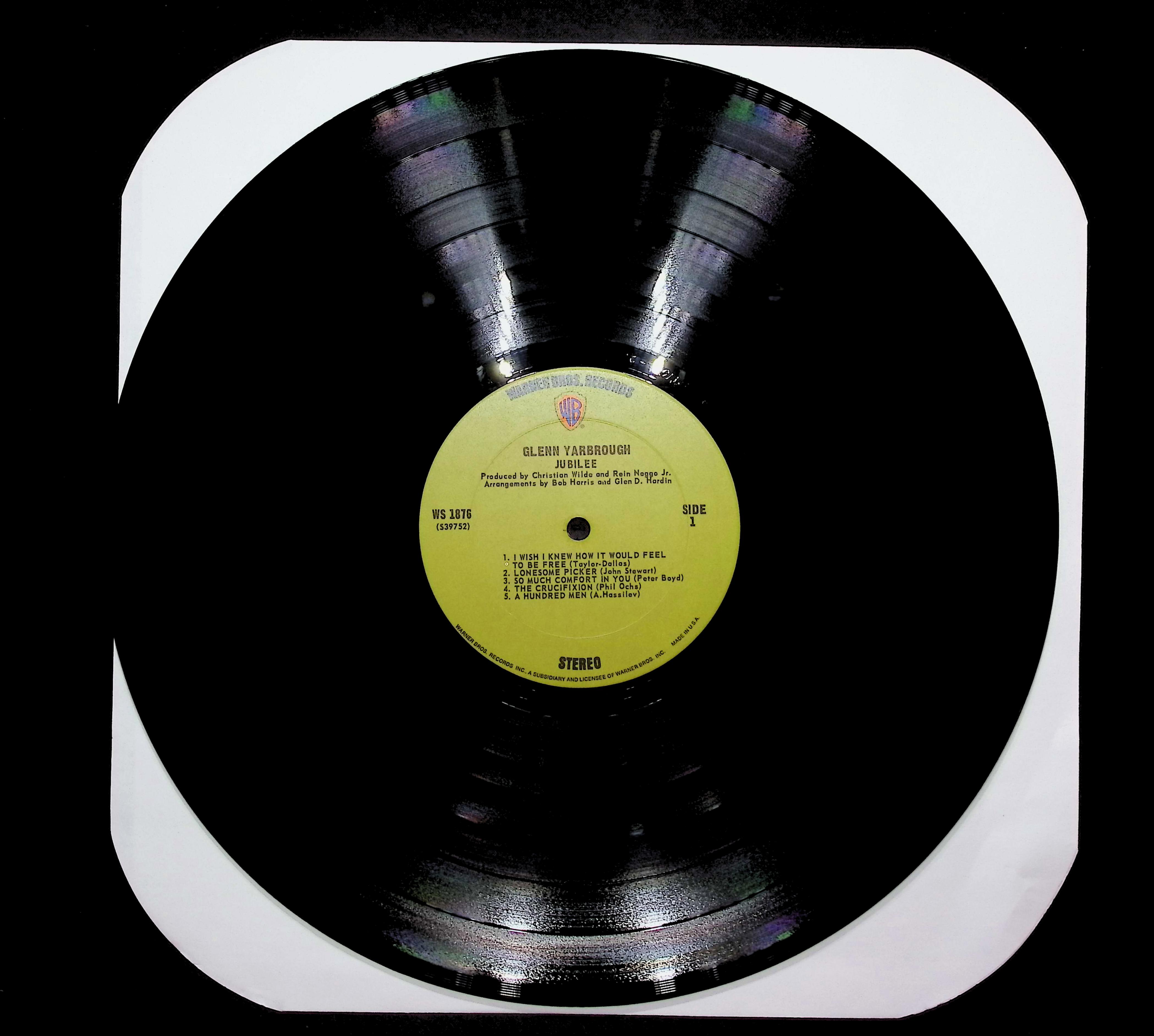 Glenn Yarbrough Jubilee 1970 LP Folk, World, & Country Side 1 & 2