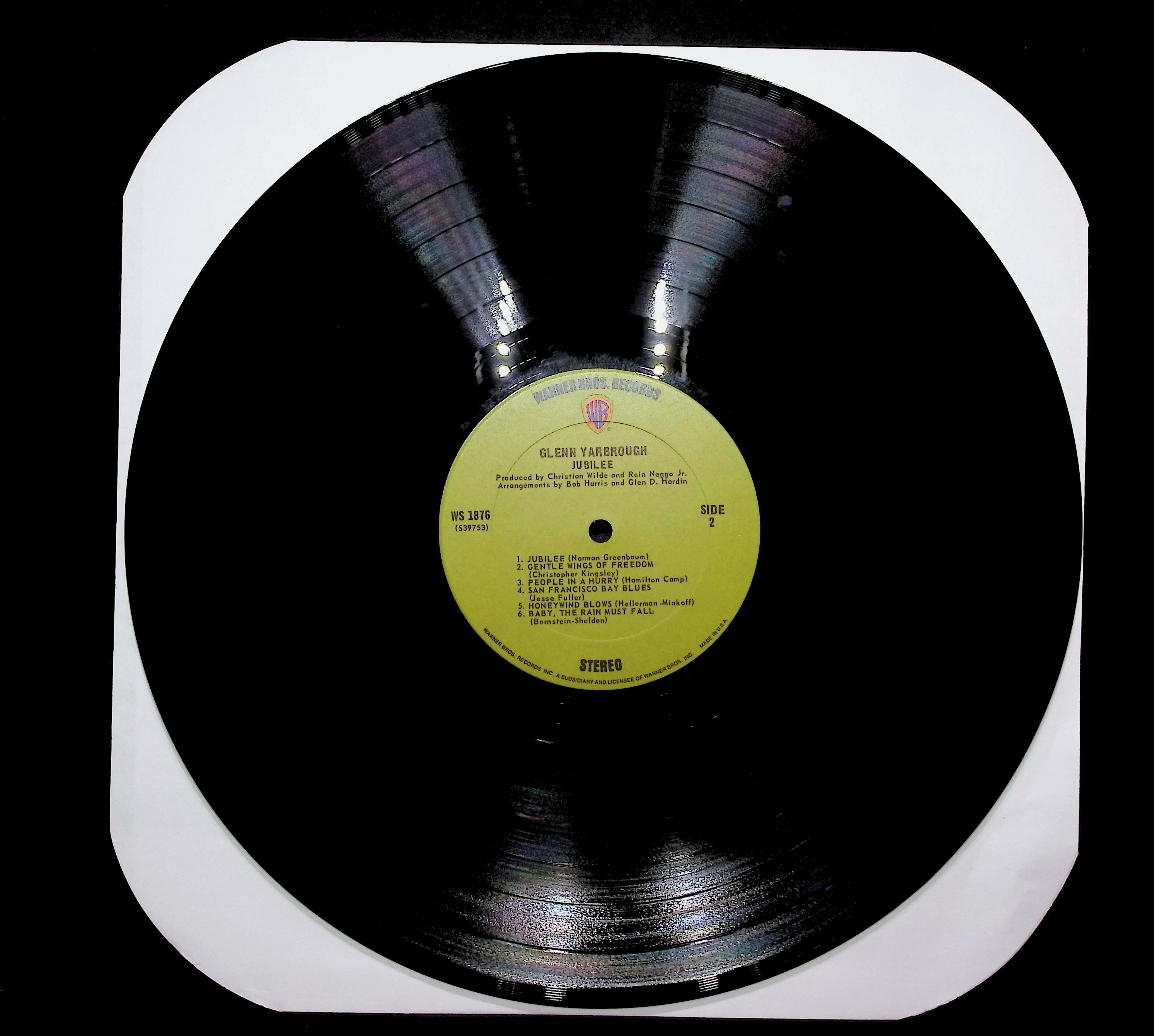 Glenn Yarbrough Jubilee 1970 LP Folk, World, & Country Side 1 & 2  — image 3