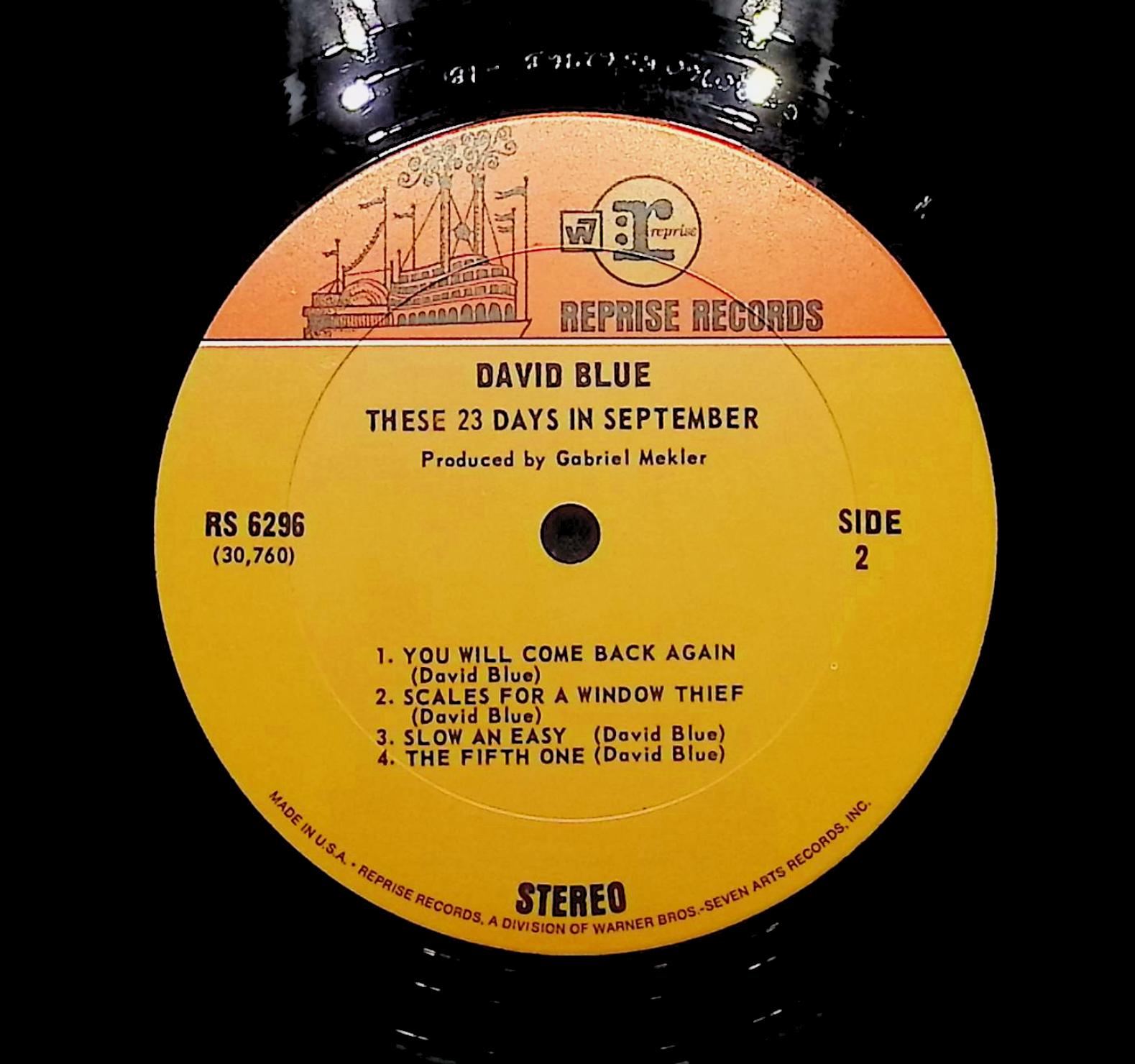 David Blue These 23 Days In September 1968 LP Rock Side 1 & 2  — image 4