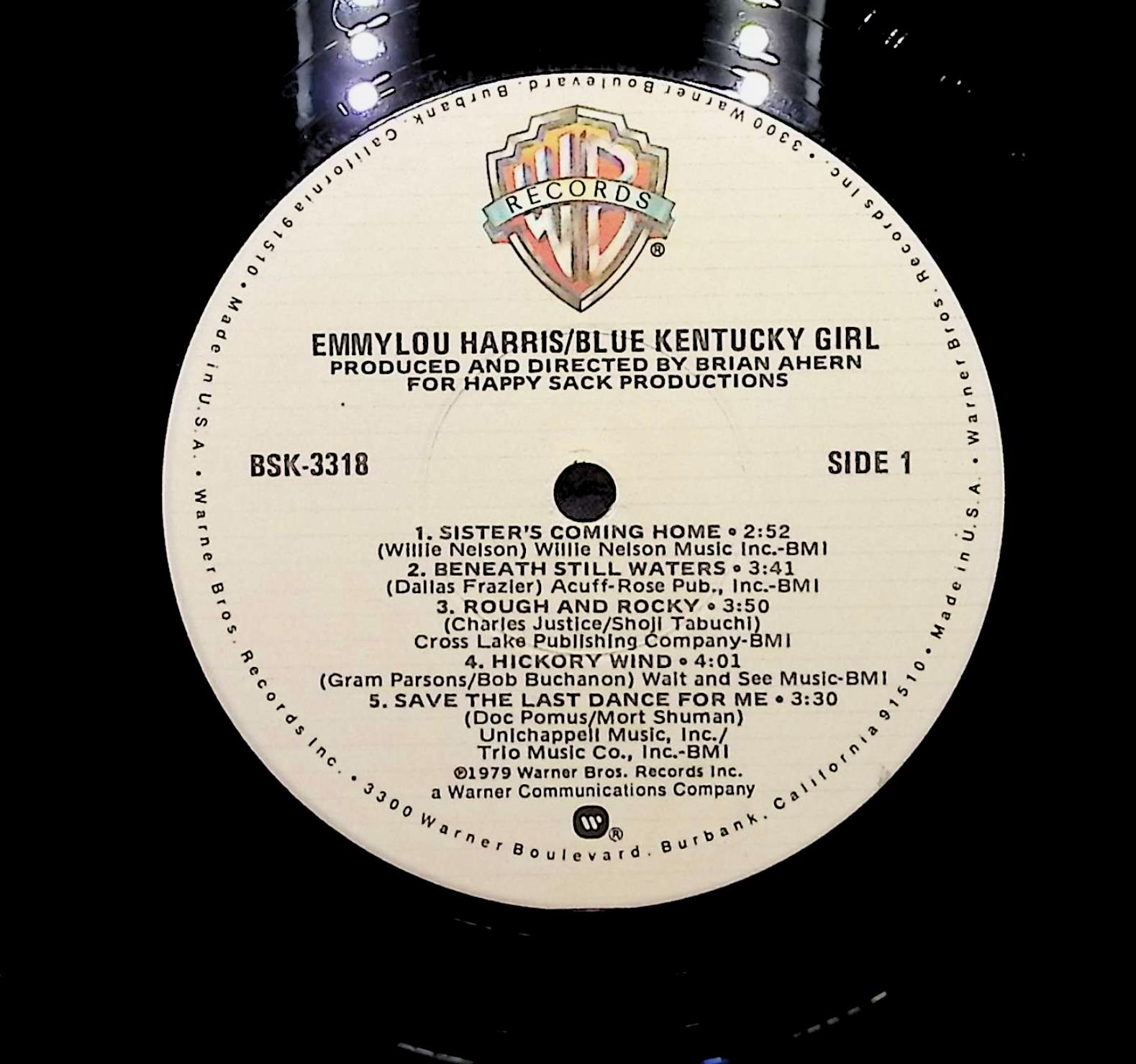 Emmylou Harris Blue Kentucky Girl 1979 LP Rock Side 1 & 2  — image 2