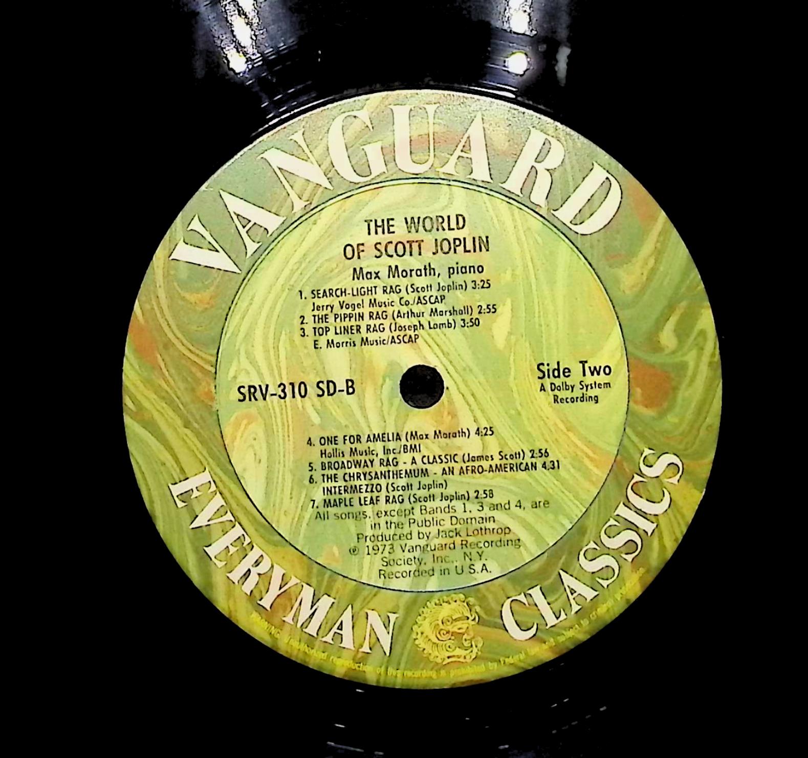 Max Morath The World Of Scott Joplin 1973 LP Jazz Side One & Two 1973 LP Jazz — image 4