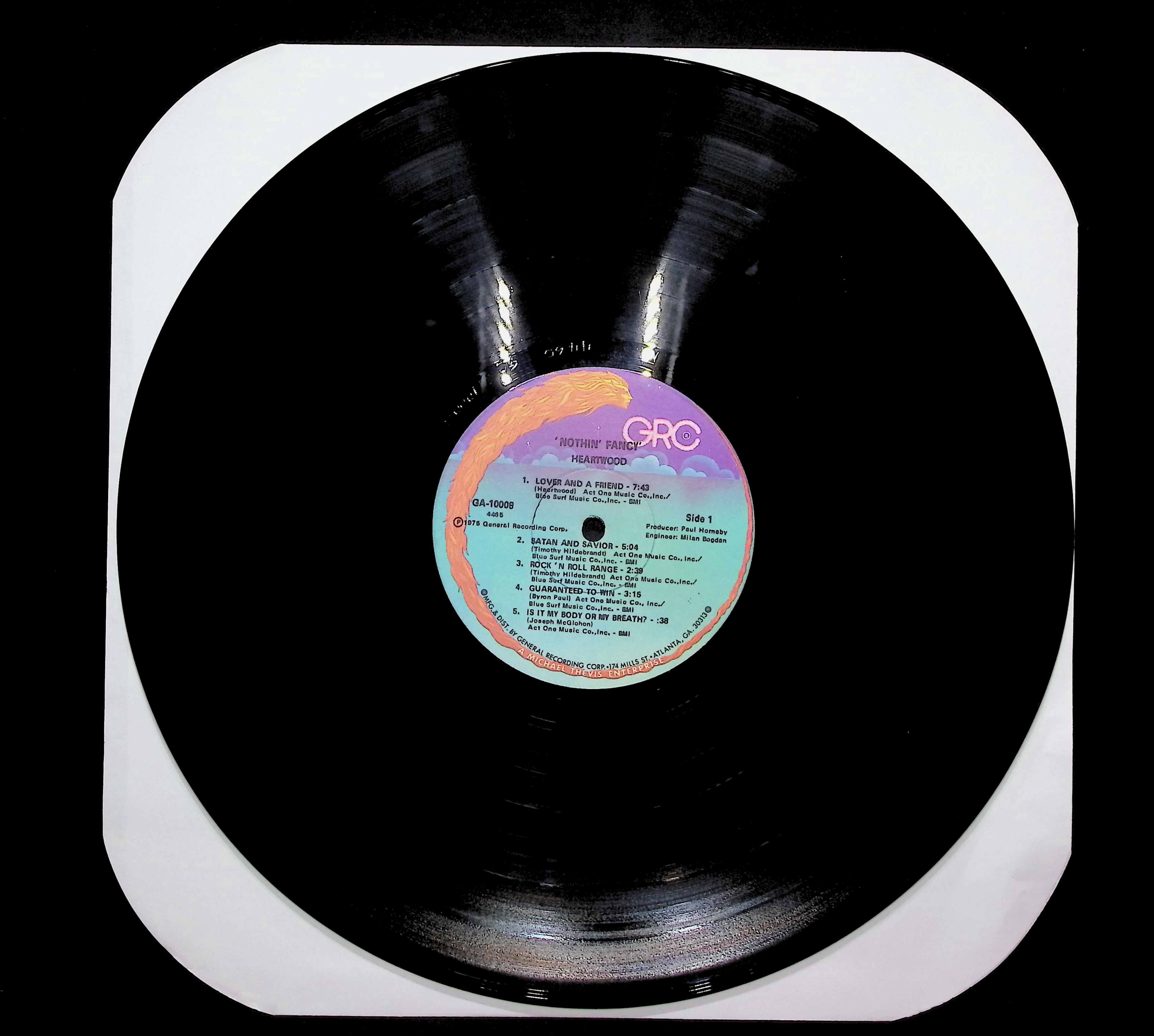 Heartwood Nothin' Fancy 1975 LP Rock Side 1 & 2  — image 3