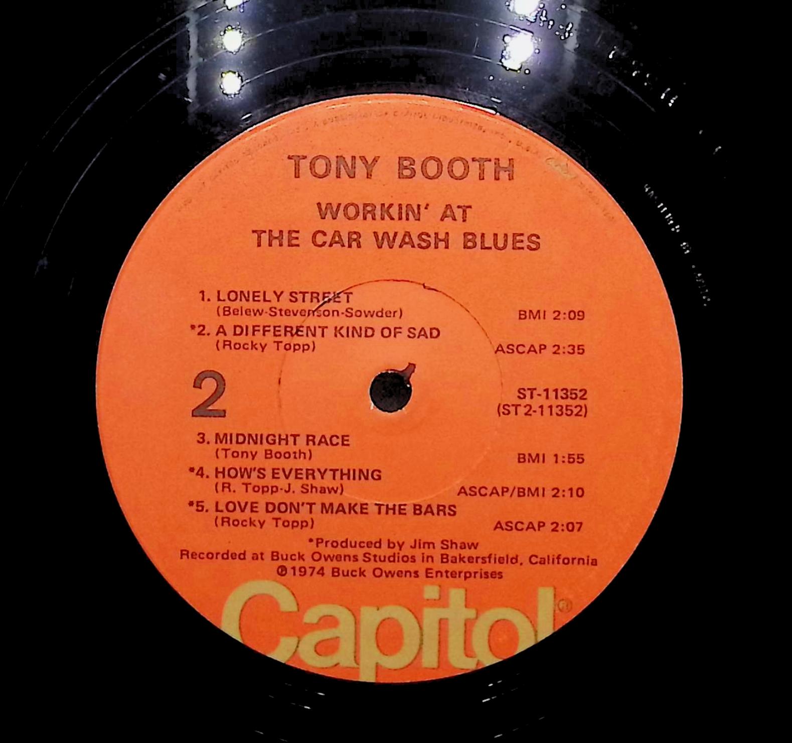 Tony Booth Workin' At The Car Wash Blues 1974 LP Folk, World, & Country  — image 4