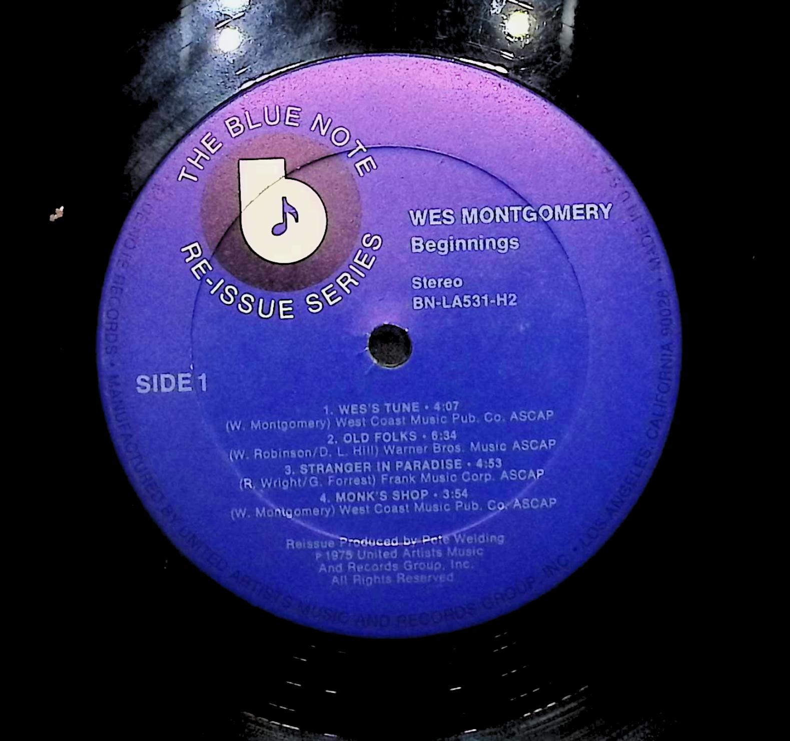 Wes Montgomery Beginnings 1975 LP Jazz Side 1 & 2 — image 2