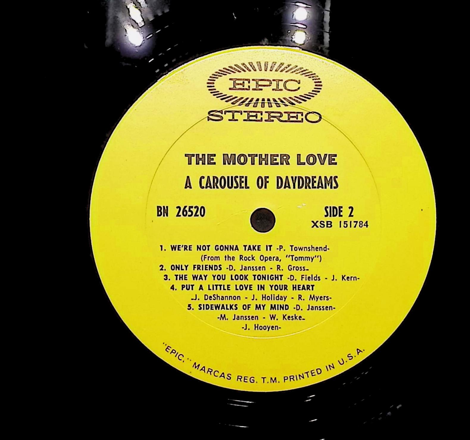 The Mother Love Carousel Of Daydreams 1970 LP Pop Side 1 & 2  — image 2