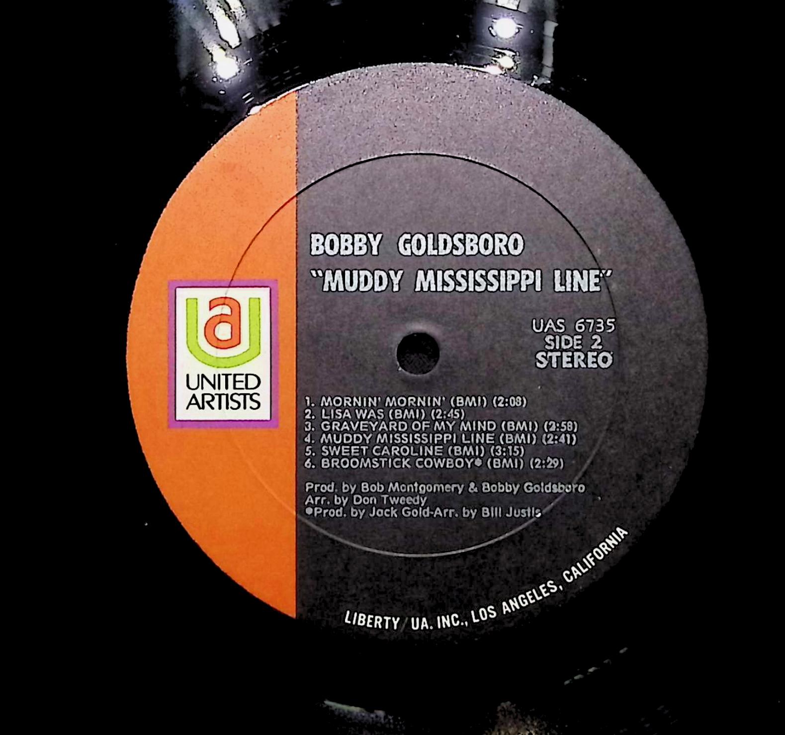 Bobby Goldsboro Muddy Mississippi Line 1969 LP Pop Side 1 & 2 — image 2