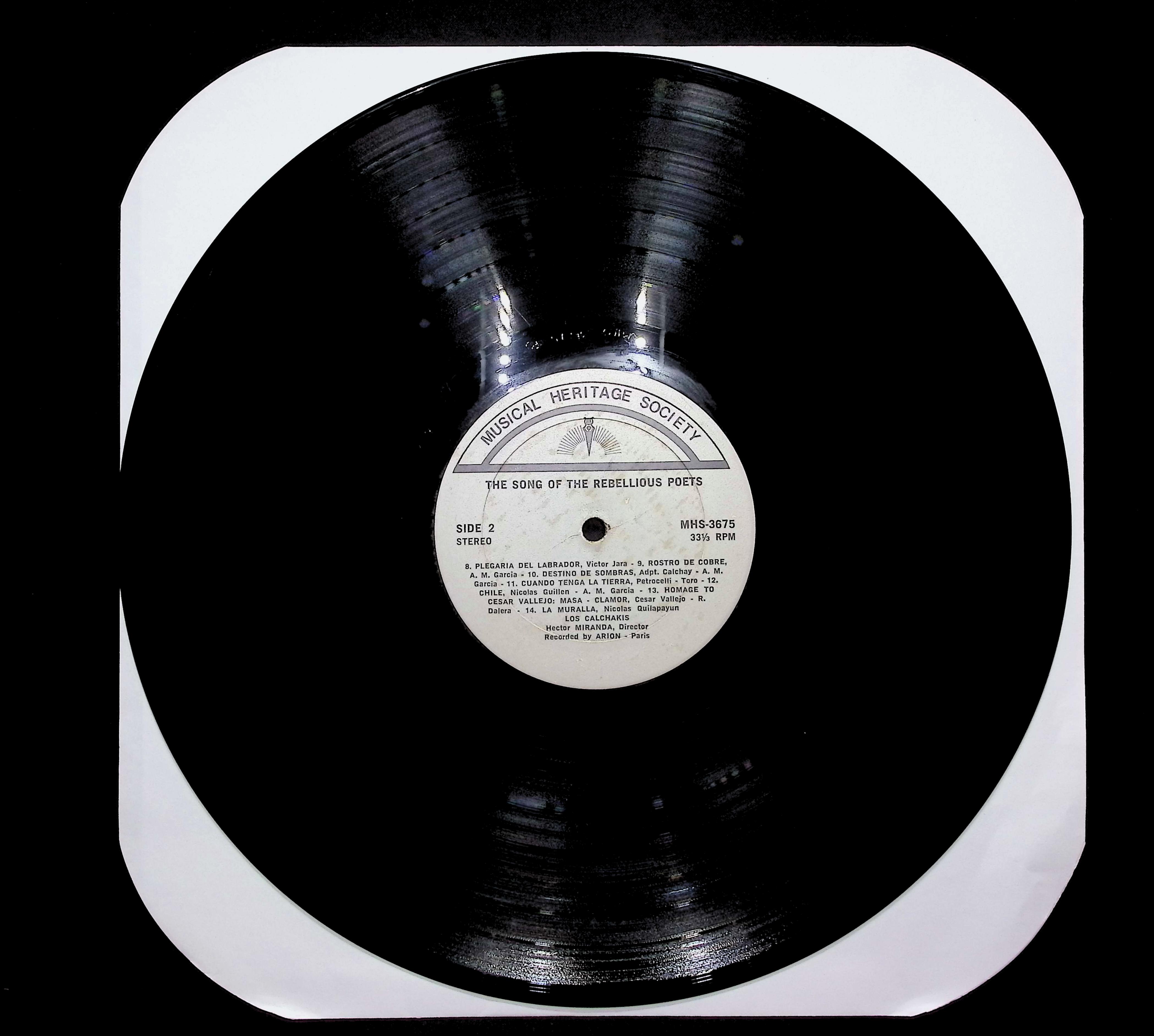 Los Calchakis The Song of The Rebellious Poets LP Latin Side 1 & 2
