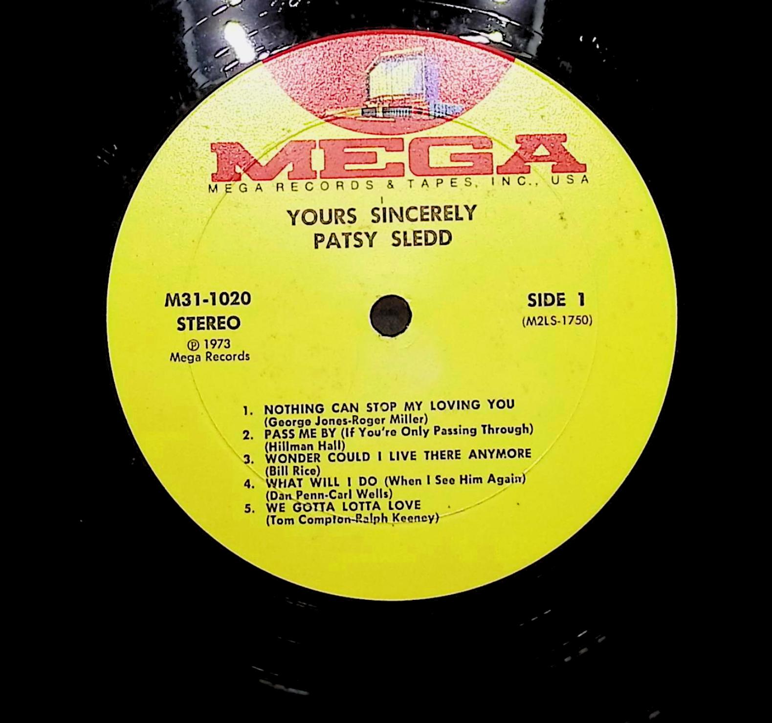 Patsy Sledd Yours Sincerely, Patsy Sledd 1973 LP Folk, World, & Country — image 4