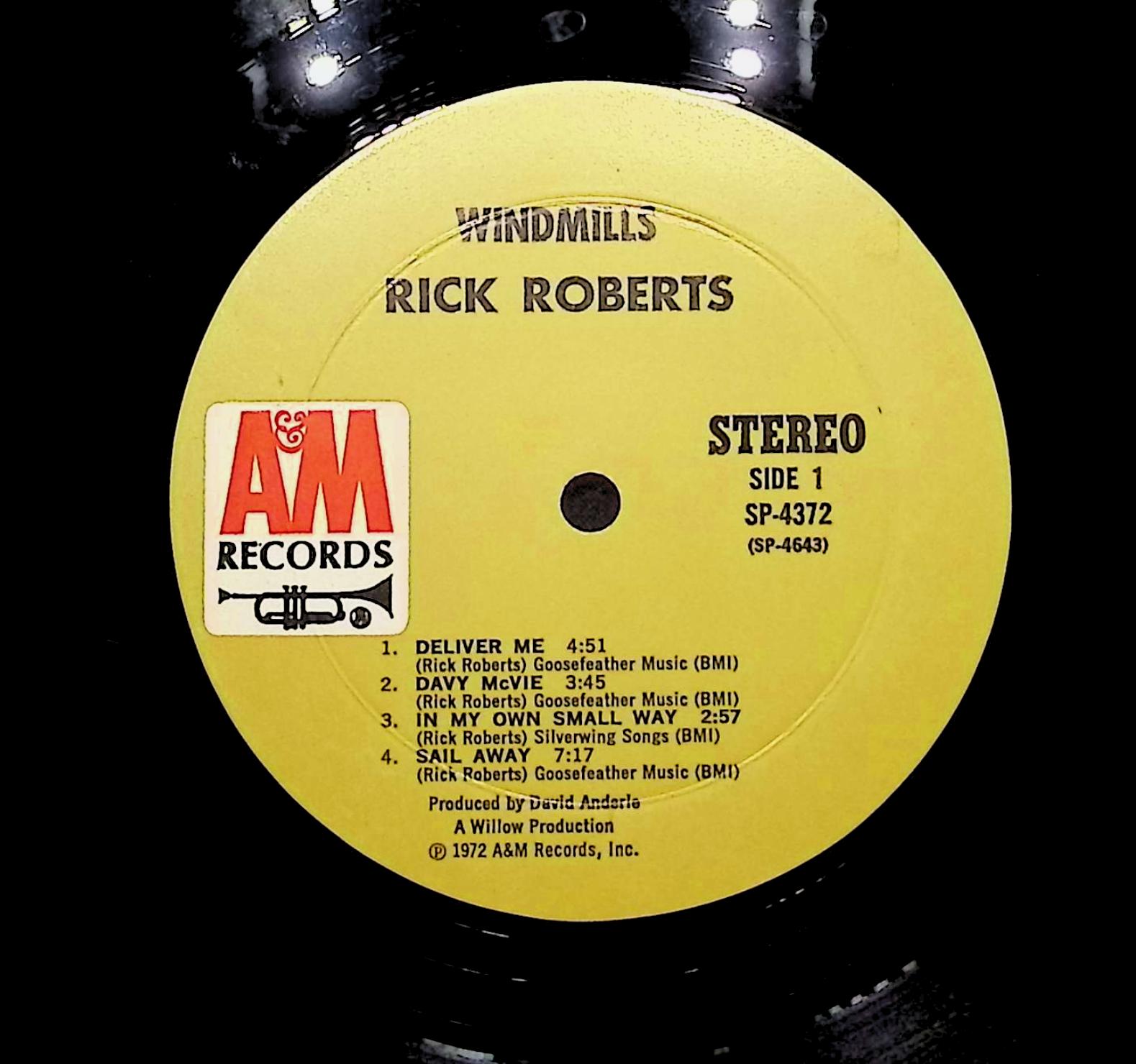 Rick Roberts Windmills 1973 LP Rock Side 1 & Side 2 — image 4
