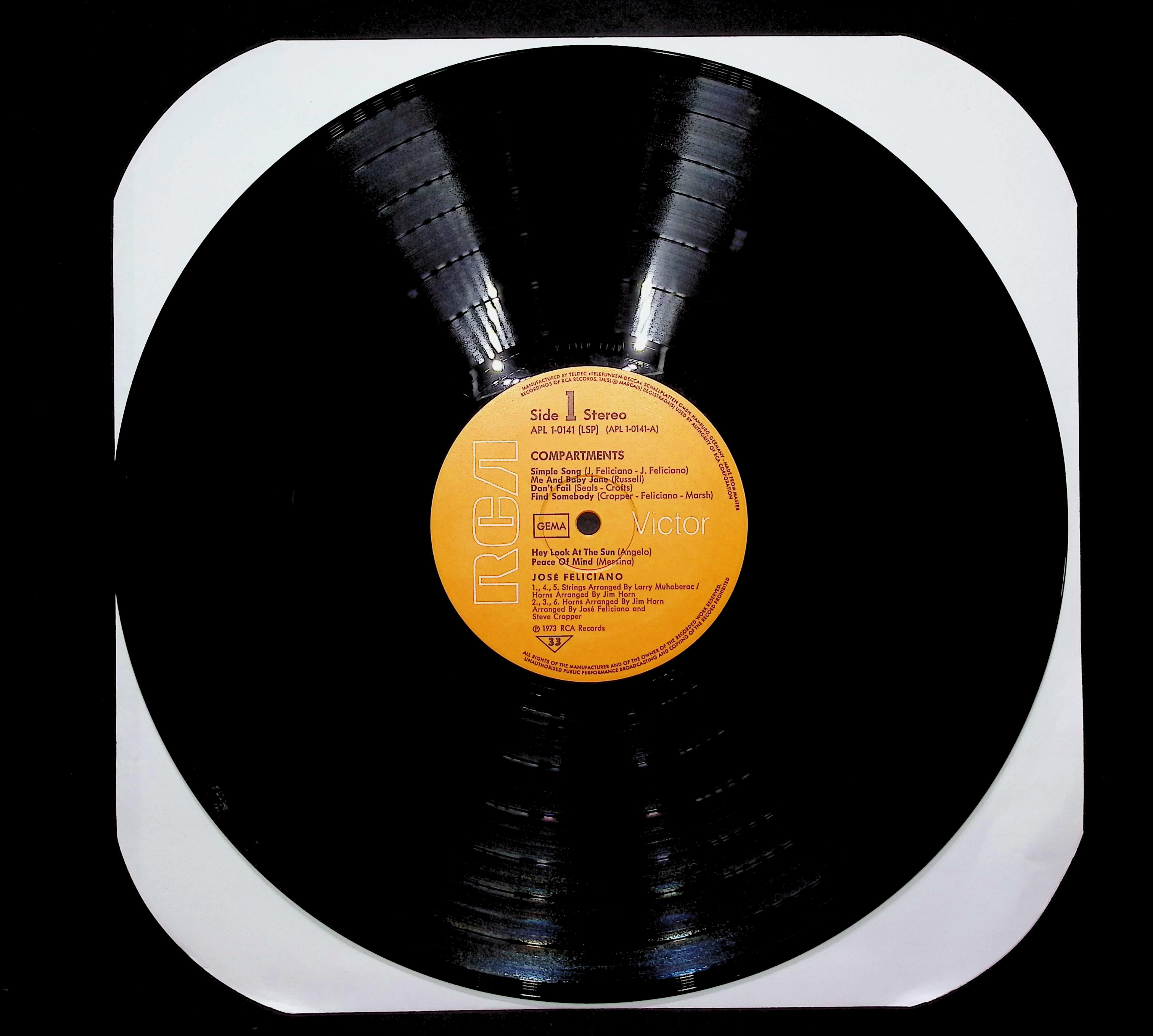José Feliciano Compartments 1973 LP Rock Side 1 & 2
