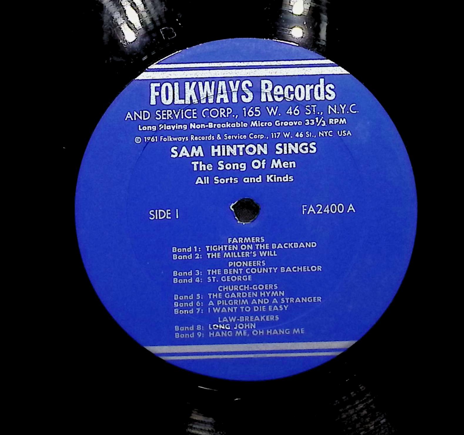 Sam Hinton Sings The Song Of Men 1961 LP Folk, World, & Country — image 2