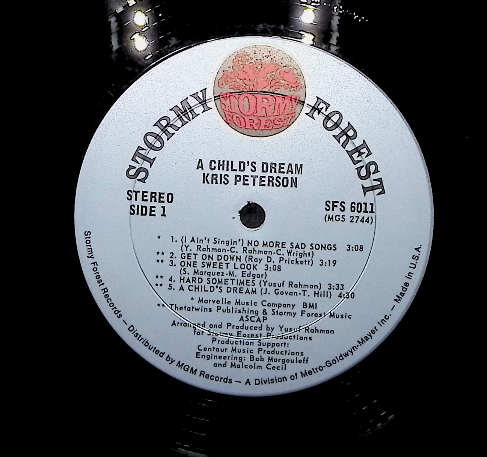 Kris Peterson A Child's Dream 1972 LP Funk / Soul  — image 2