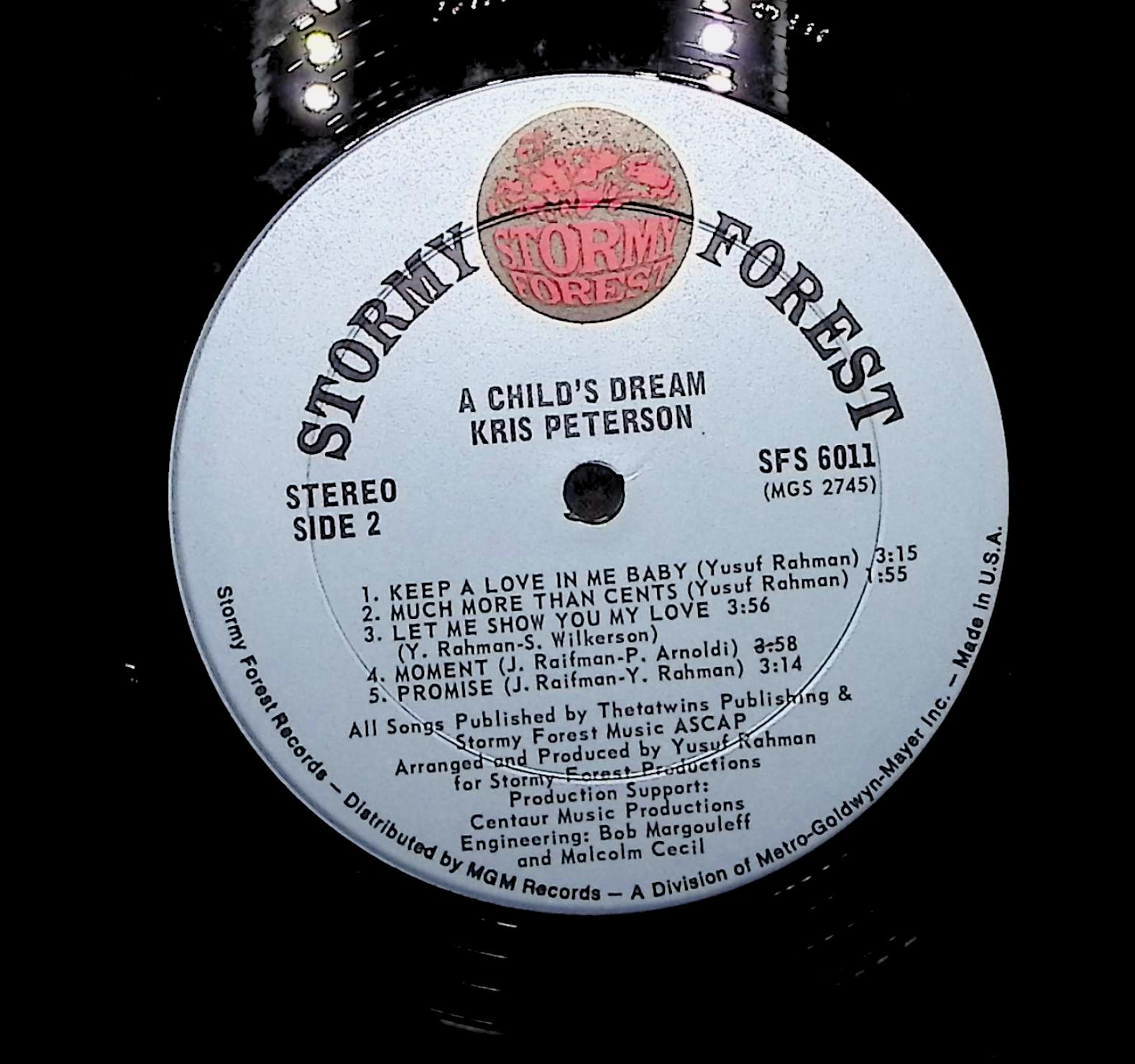 Kris Peterson A Child's Dream 1972 LP Funk / Soul  — image 4