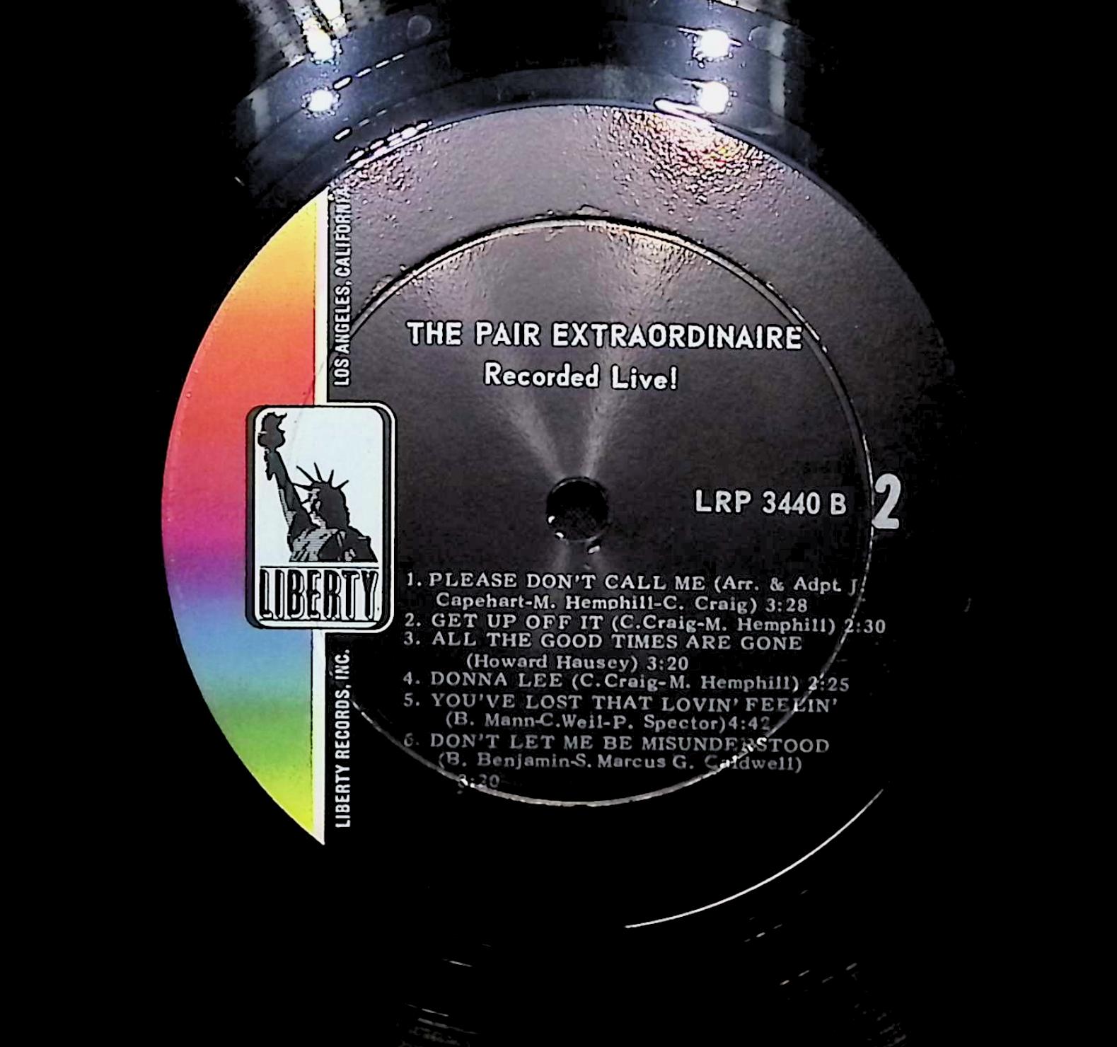 The Pair Extraordinaire 1966 LP Jazz  — image 2