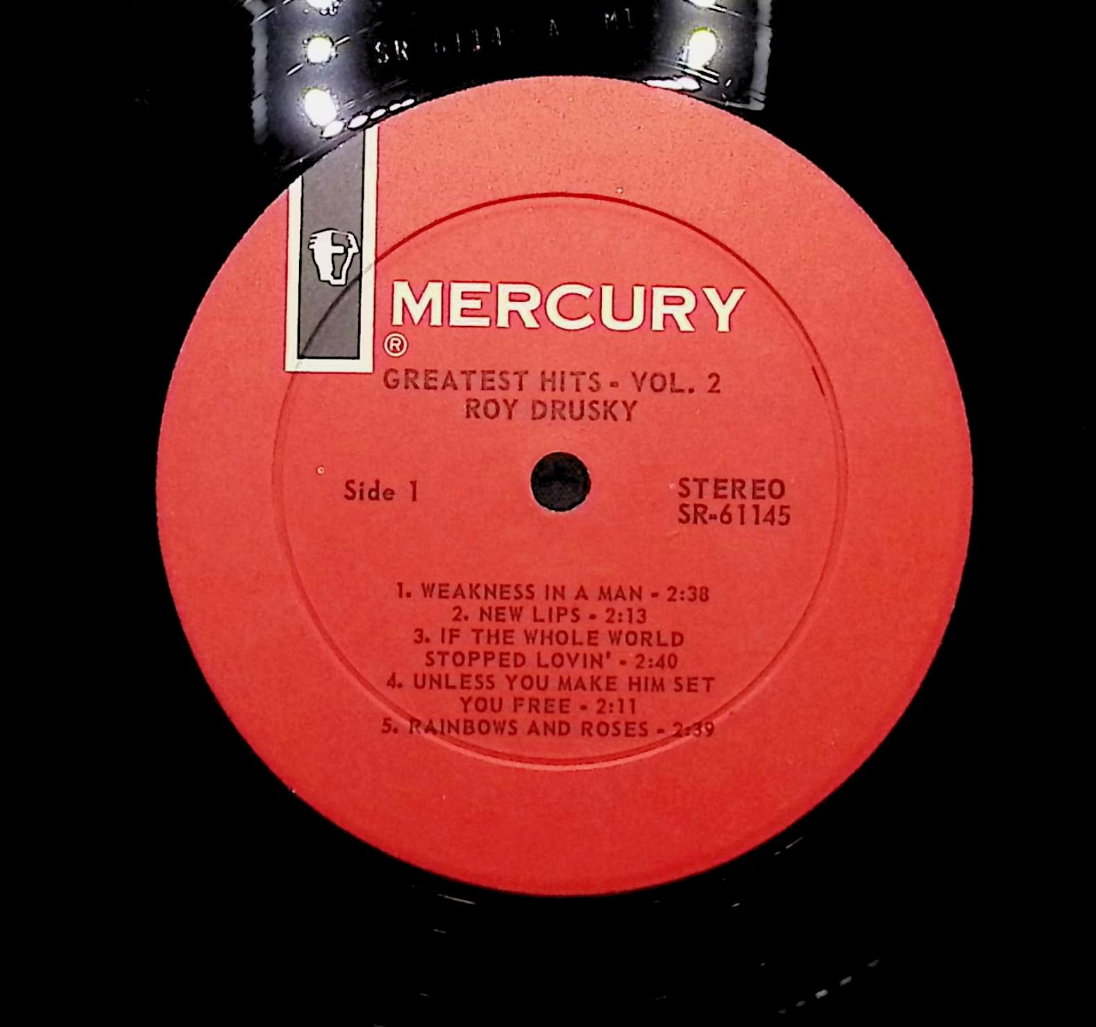 Roy Drusky Greatest Hits Vol 2  LP Folk, World, & Country Side 1 & 2  — image 2
