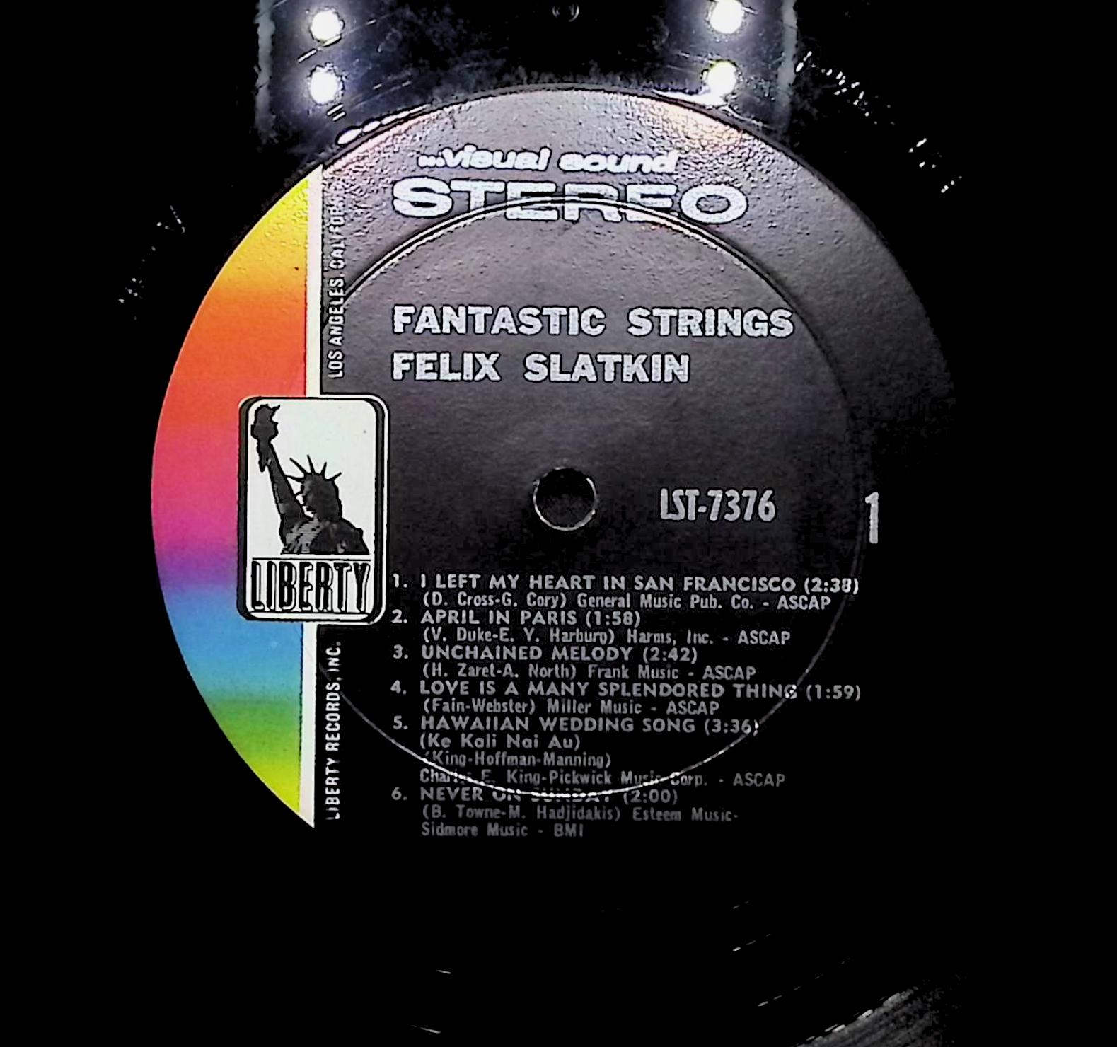 Felix Slatkin Fantastic Strings 1964 LP Jazz Side 1 & 2  — image 2