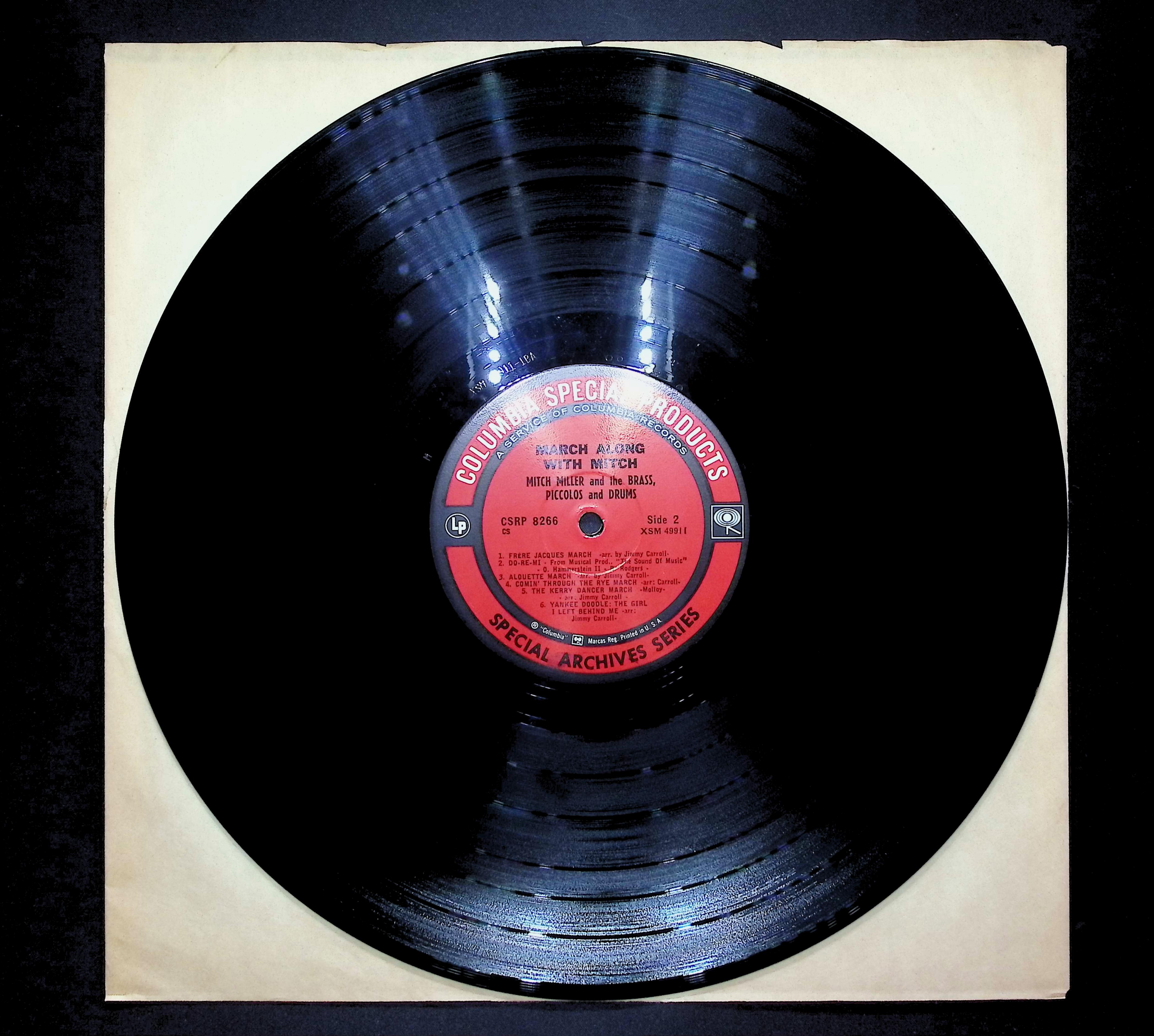 Mitch Miller and the Brass, Piccolos and Drums March Along with Mitch LP — image 3