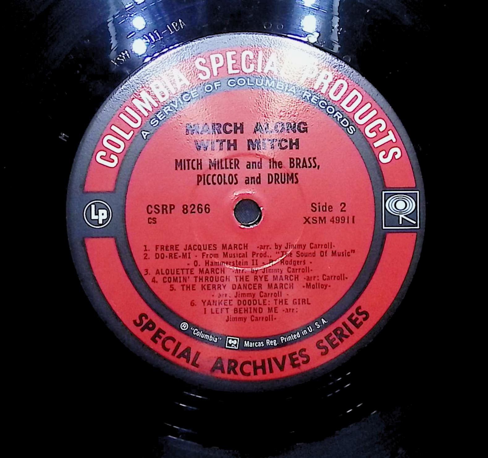 Mitch Miller and the Brass, Piccolos and Drums March Along with Mitch LP — image 4