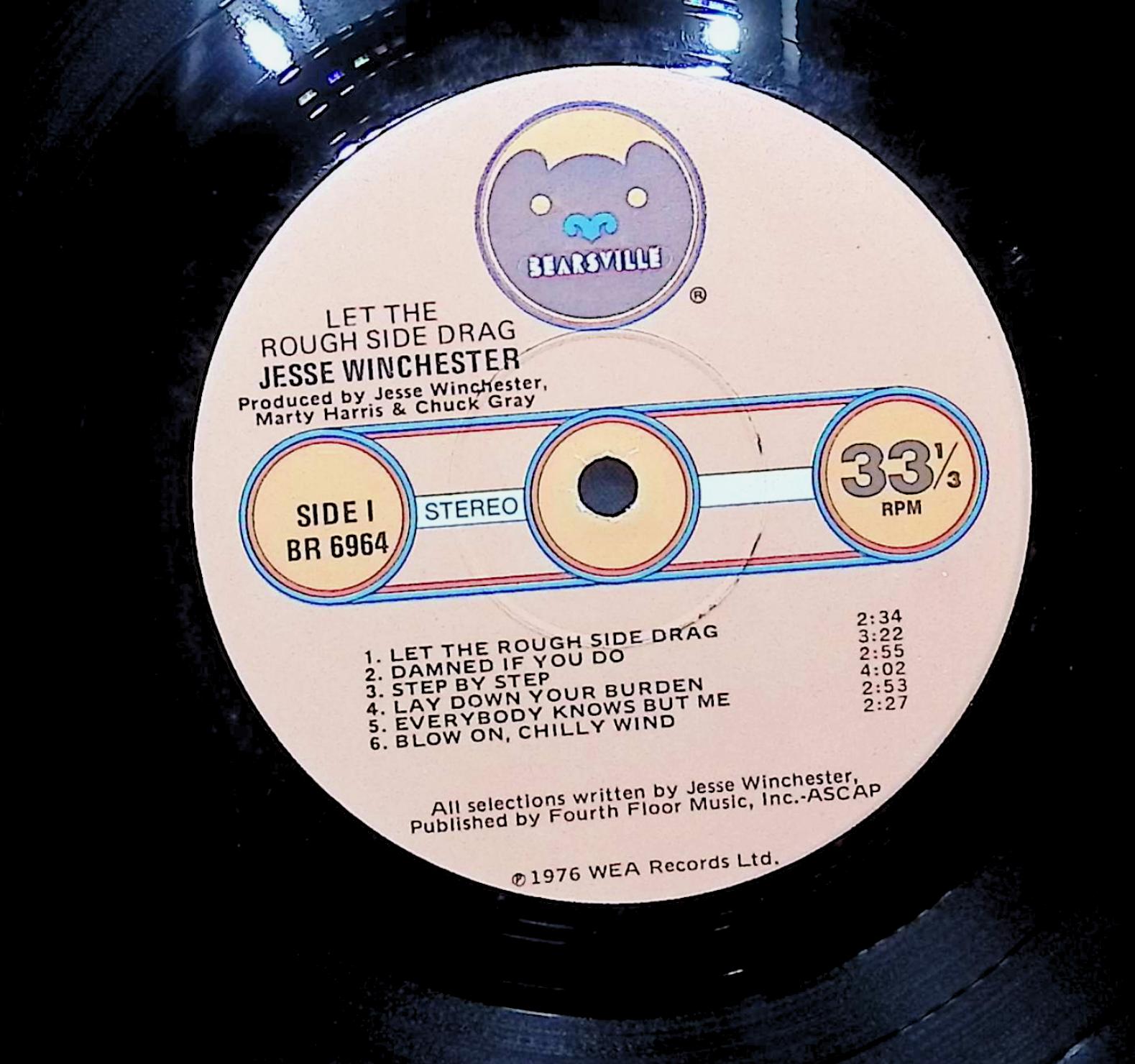 Jesse Winchester Let The Rough Side Drag 1976 LP Rock Side I & II  — image 4