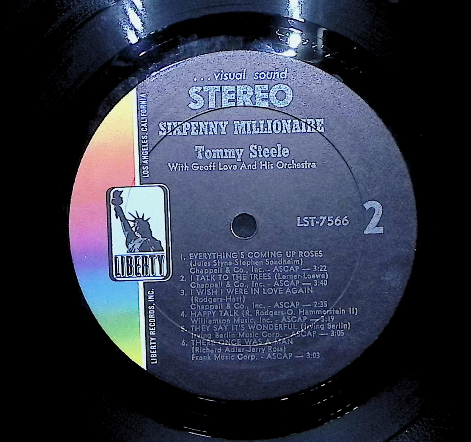 Tommy Steele Sixpenny Millionaire 1968 LP Stage & Screen  — image 2