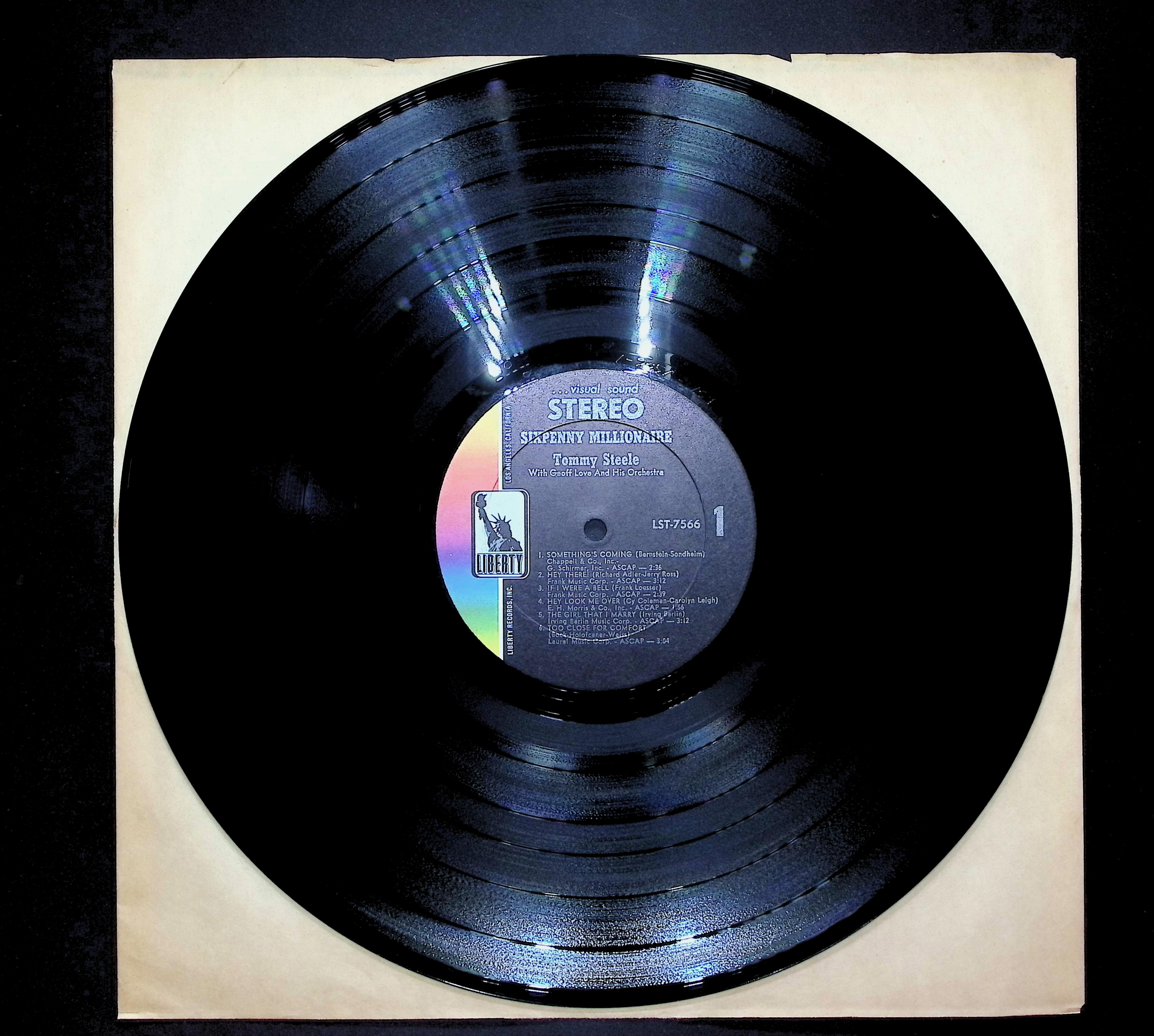 Tommy Steele Sixpenny Millionaire 1968 LP Stage & Screen  — image 3