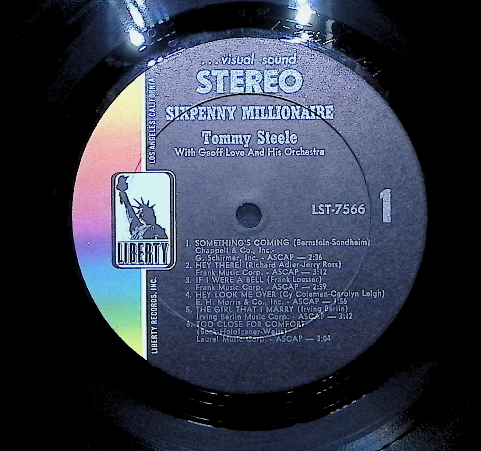 Tommy Steele Sixpenny Millionaire 1968 LP Stage & Screen  — image 4