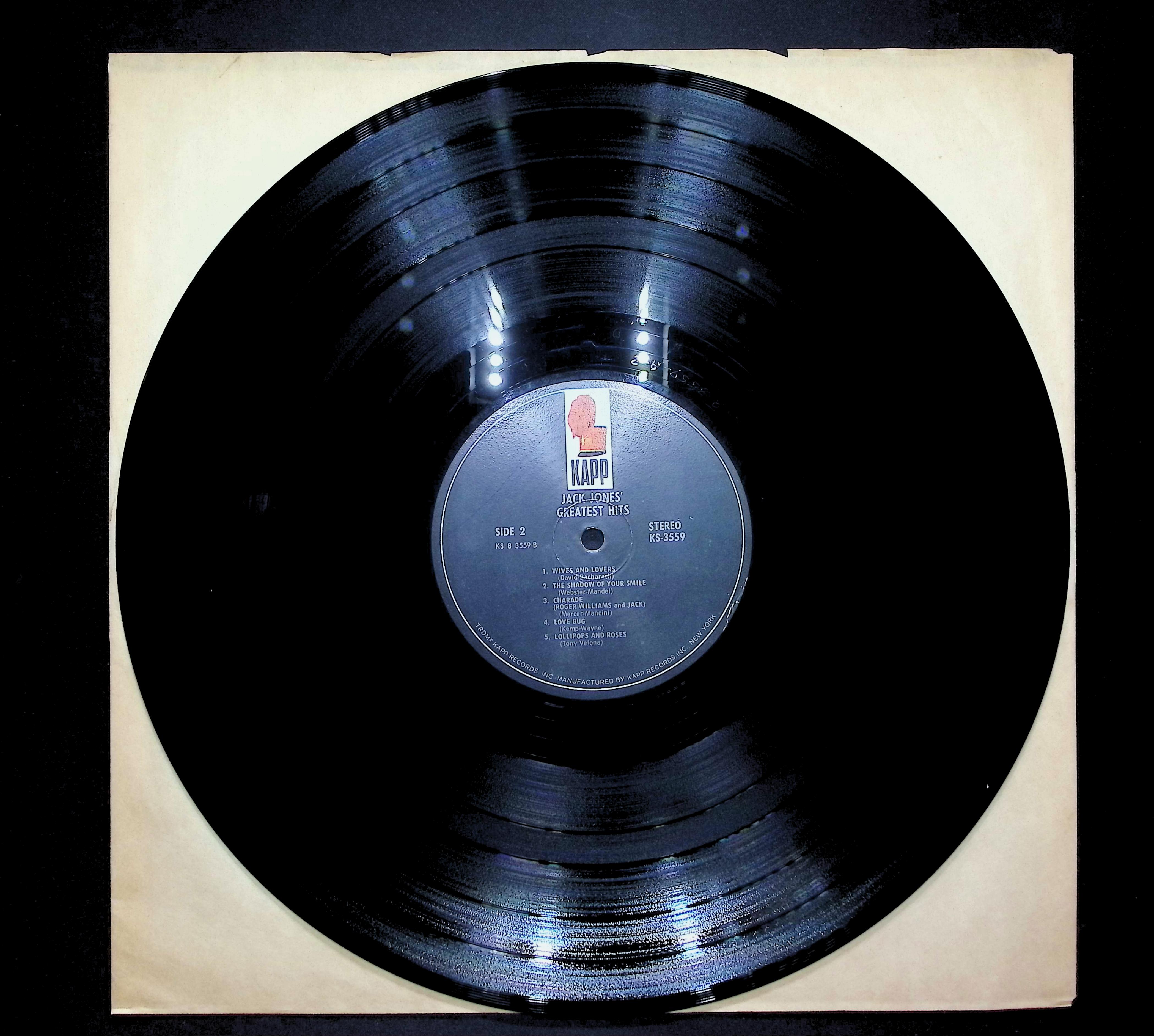 Jack Jones' Greatest Hits 1968 LP Jazz