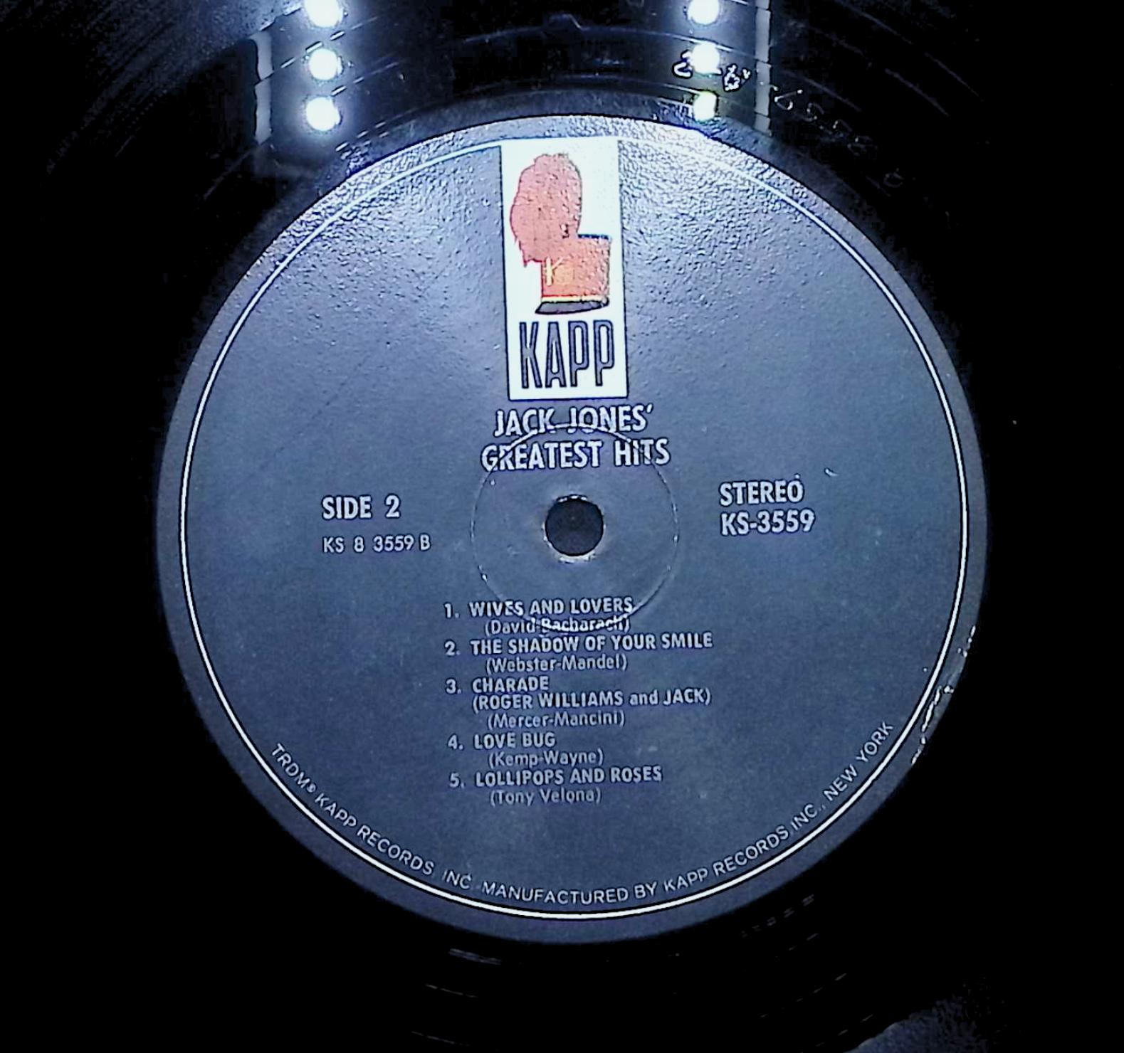 Jack Jones' Greatest Hits 1968 LP Jazz — image 2
