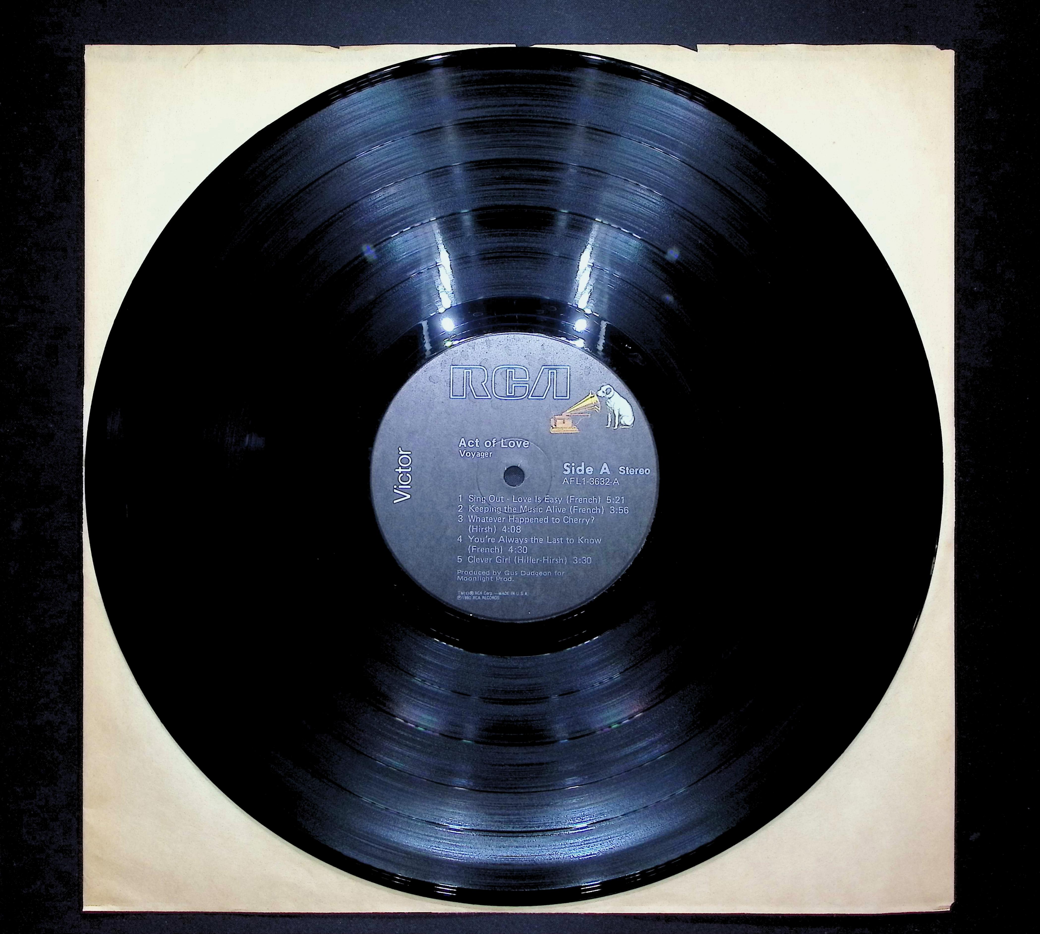 Voyager Act Of Love 1980 LP Rock Side A & B