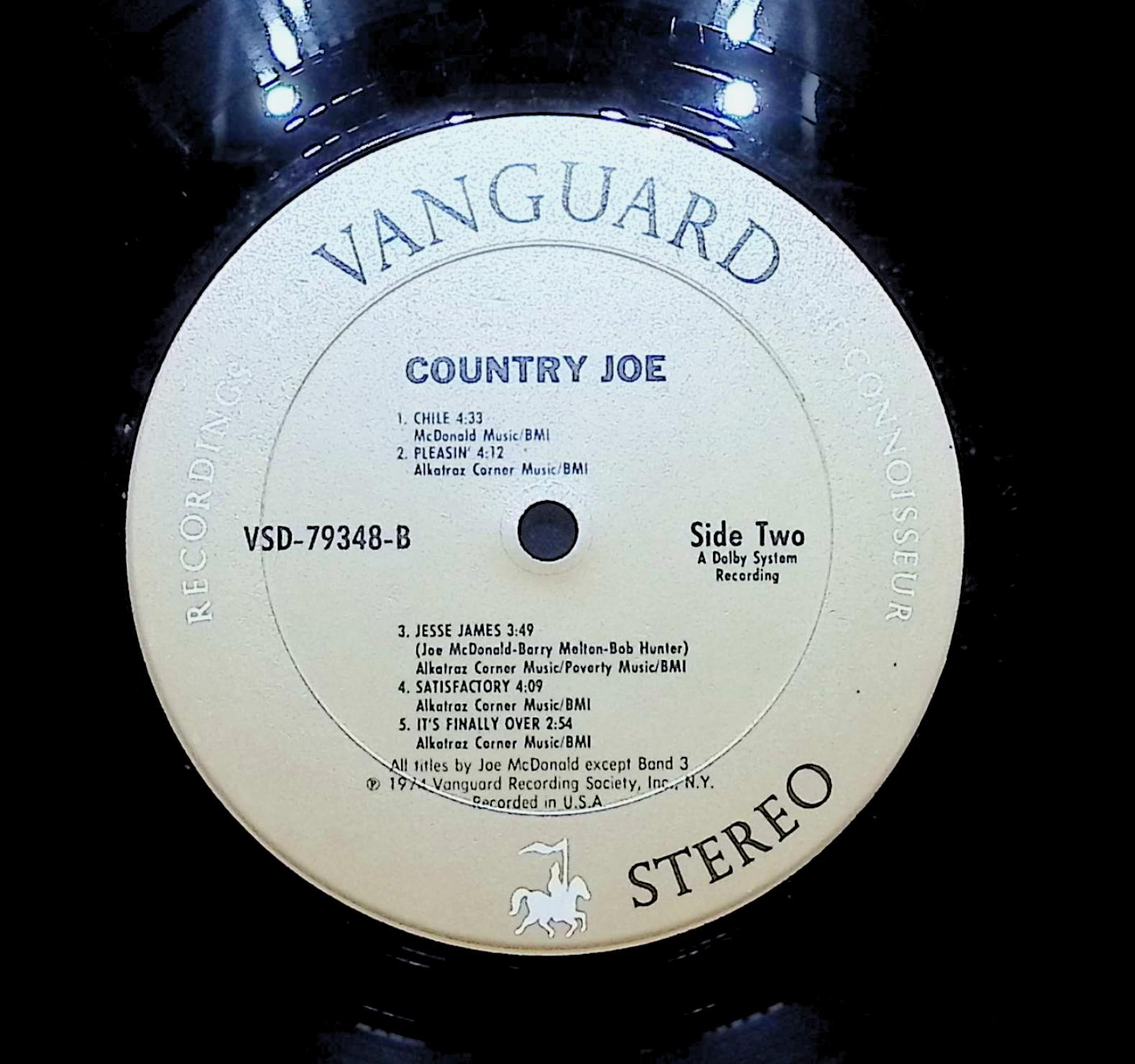 Country Joe 1974 LP Rock Side One & Two — image 2