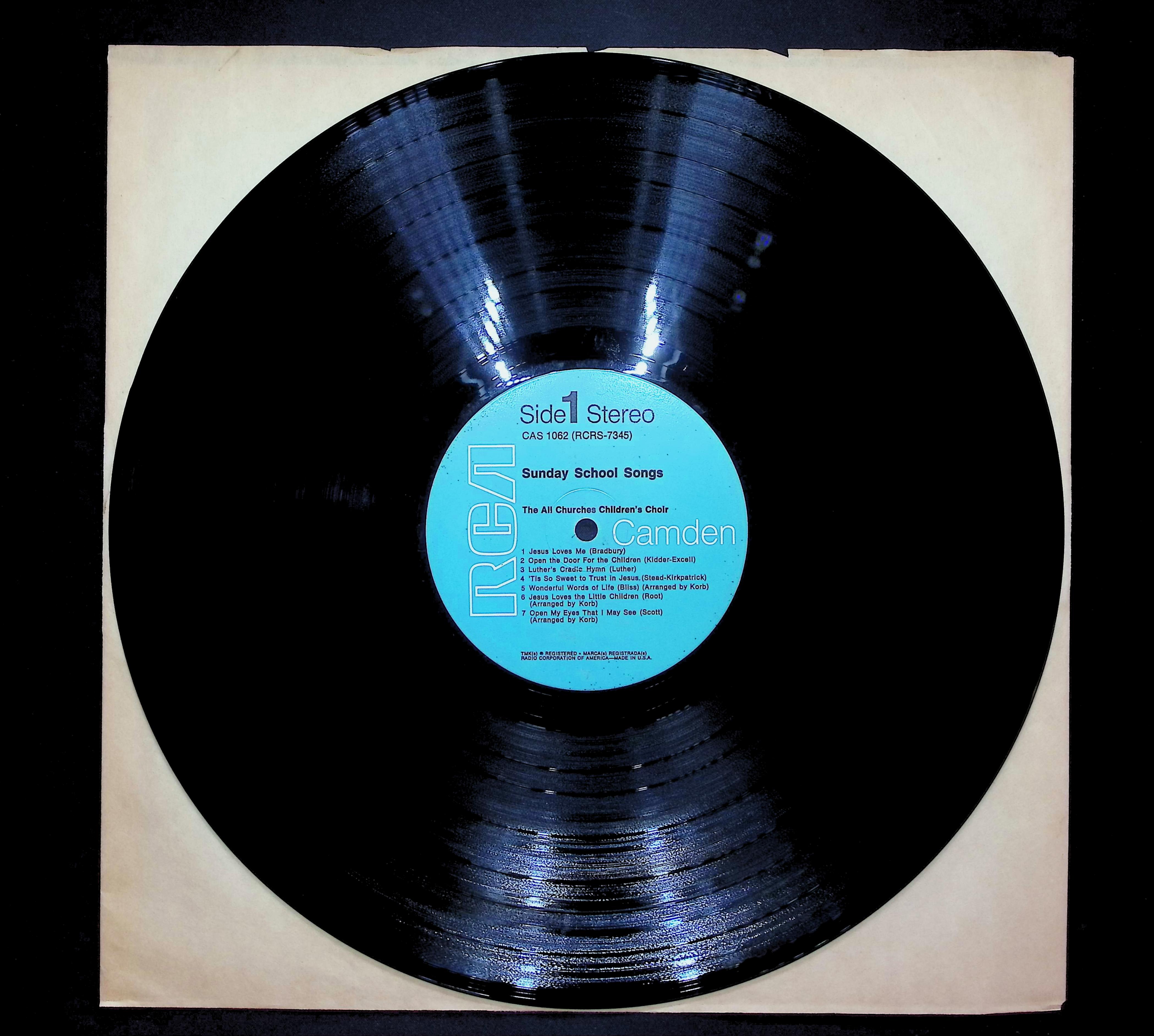 The All Churches Children's Choir Sunday School Songs 1965 LP Children's