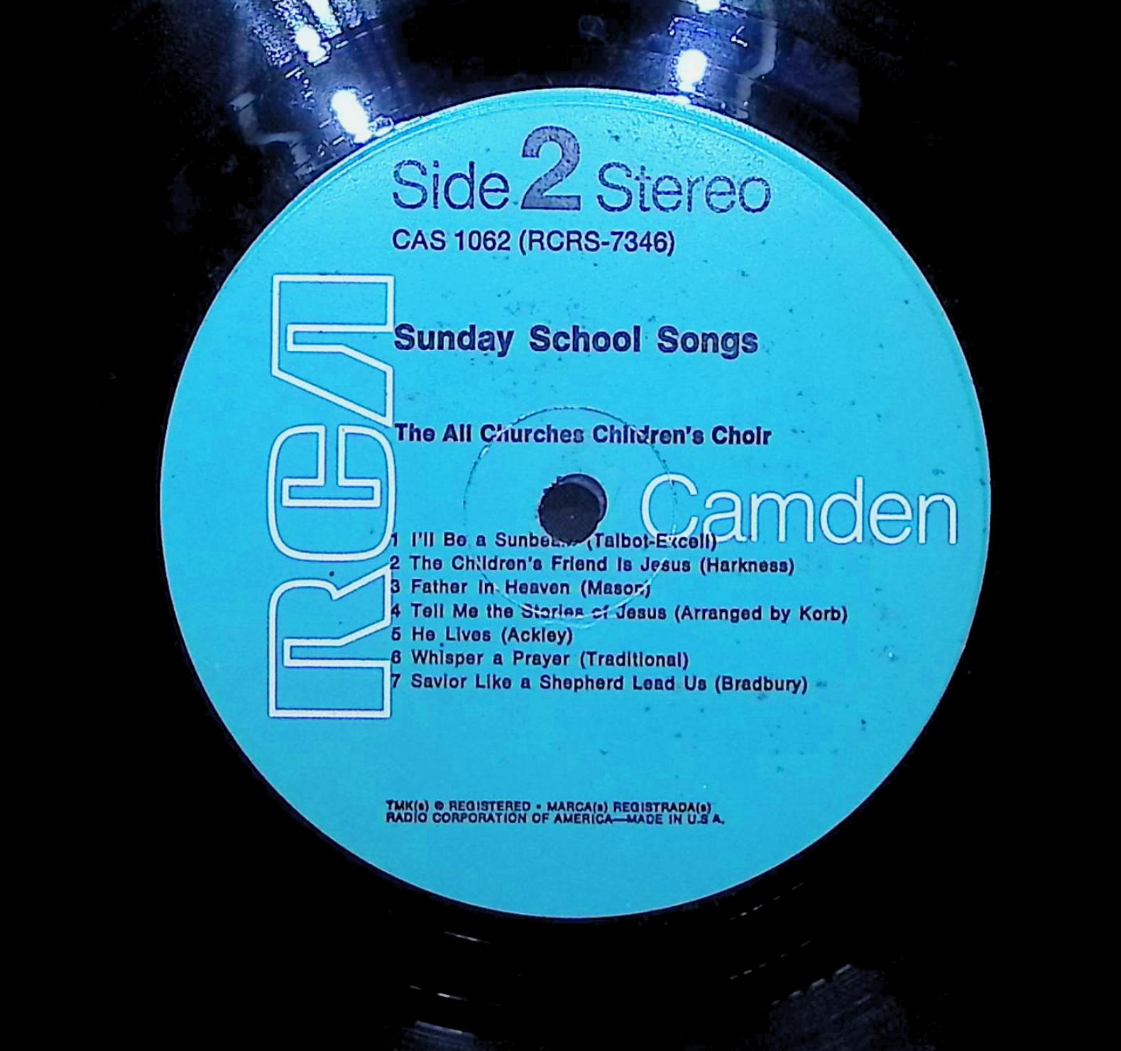 The All Churches Children's Choir Sunday School Songs 1965 LP Children's  — image 4