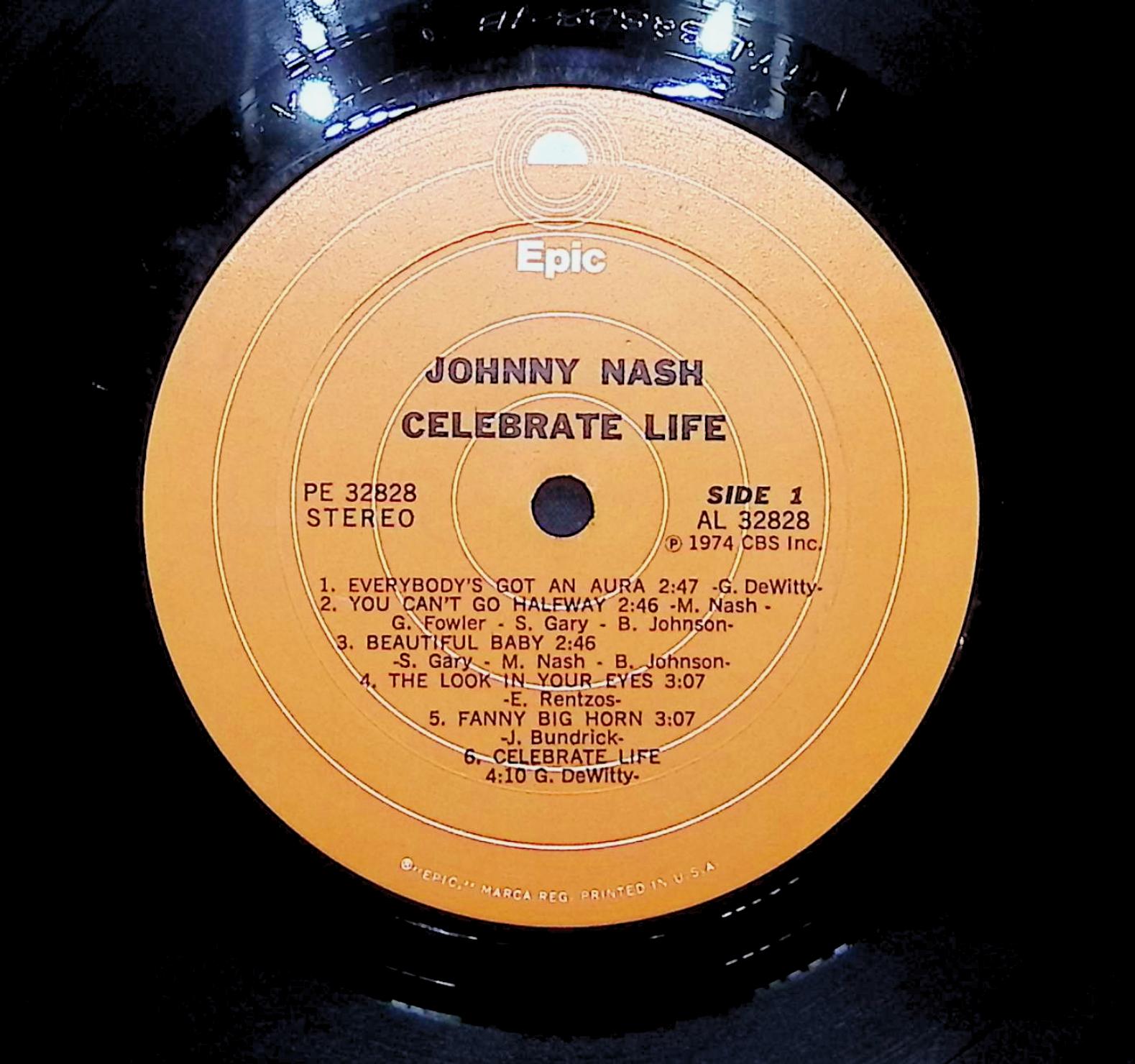 Johnny Nash Celebrate Life 1974 LP Pop Sides 1 & 2  — image 4