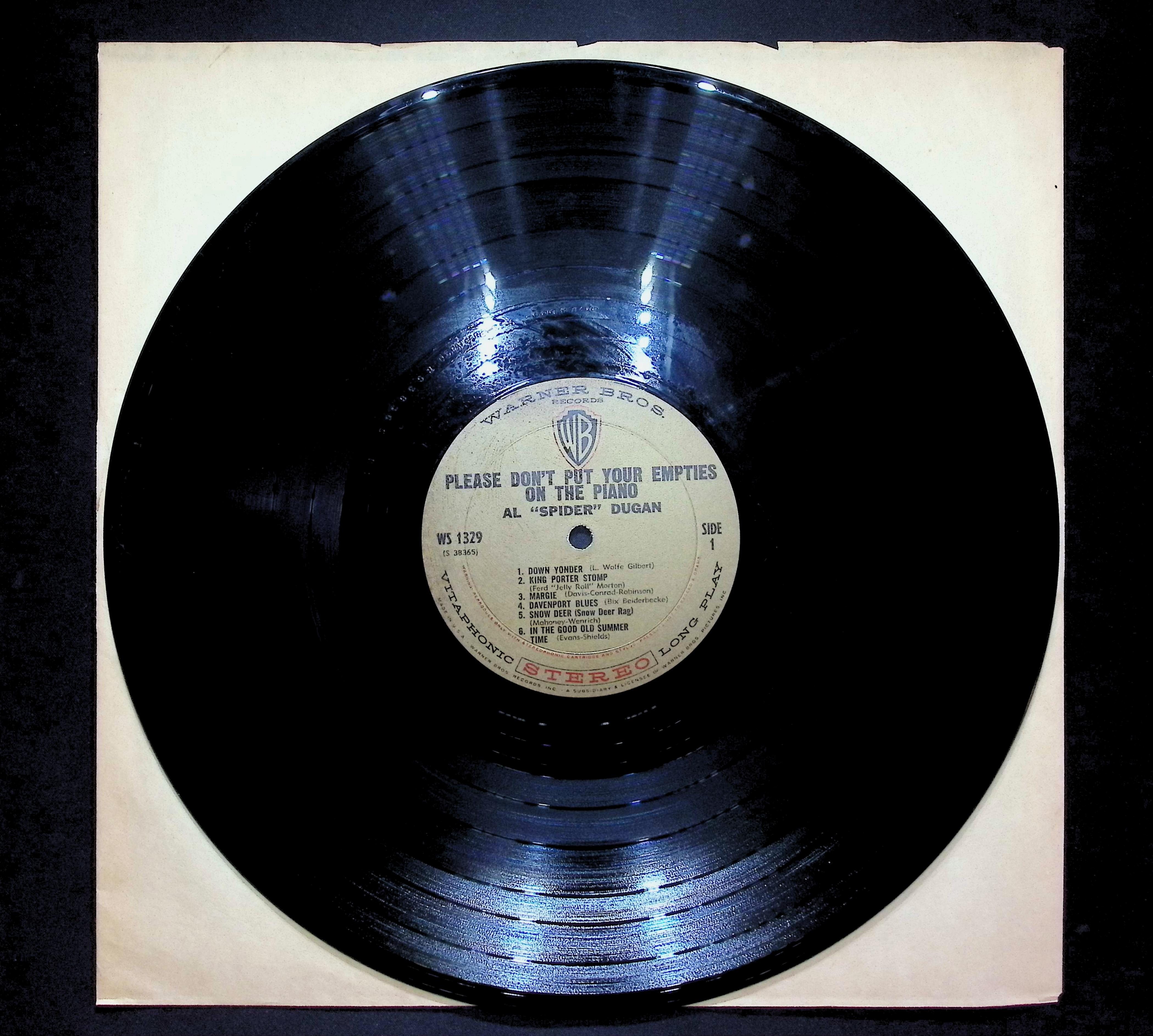Al "Spider" Dugan Please Don't Put Your Empties On The Piano 1959 LP Jazz