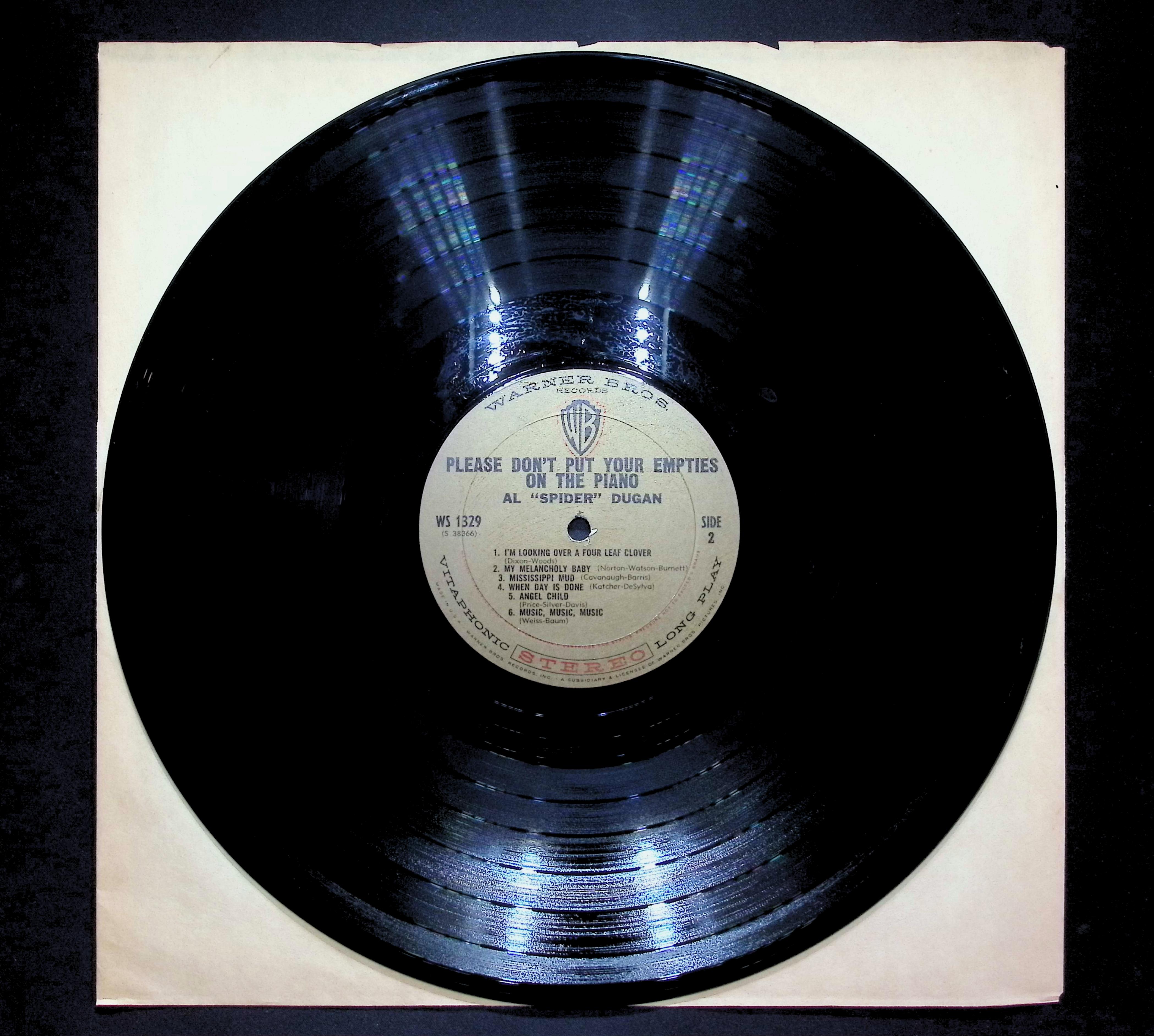 Al "Spider" Dugan Please Don't Put Your Empties On The Piano 1959 LP Jazz  — image 3
