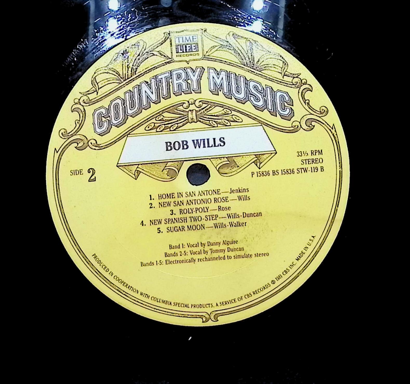 Bob Wills Country Music 1981 LP Folk, World, & Country  — image 2