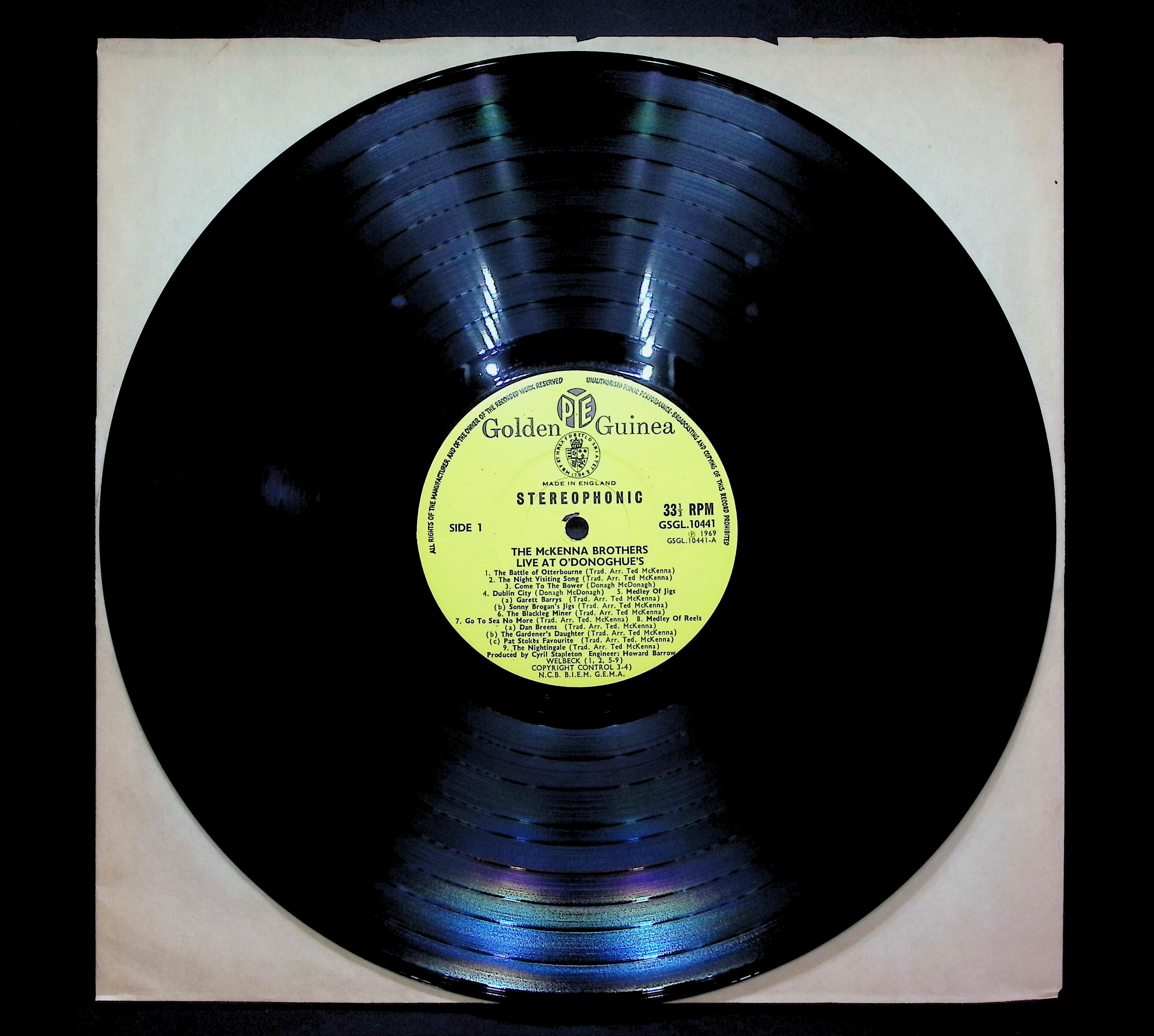 The McKenna Brothers Live At O'Donoghue's 1969 LP Folk, World, & Country