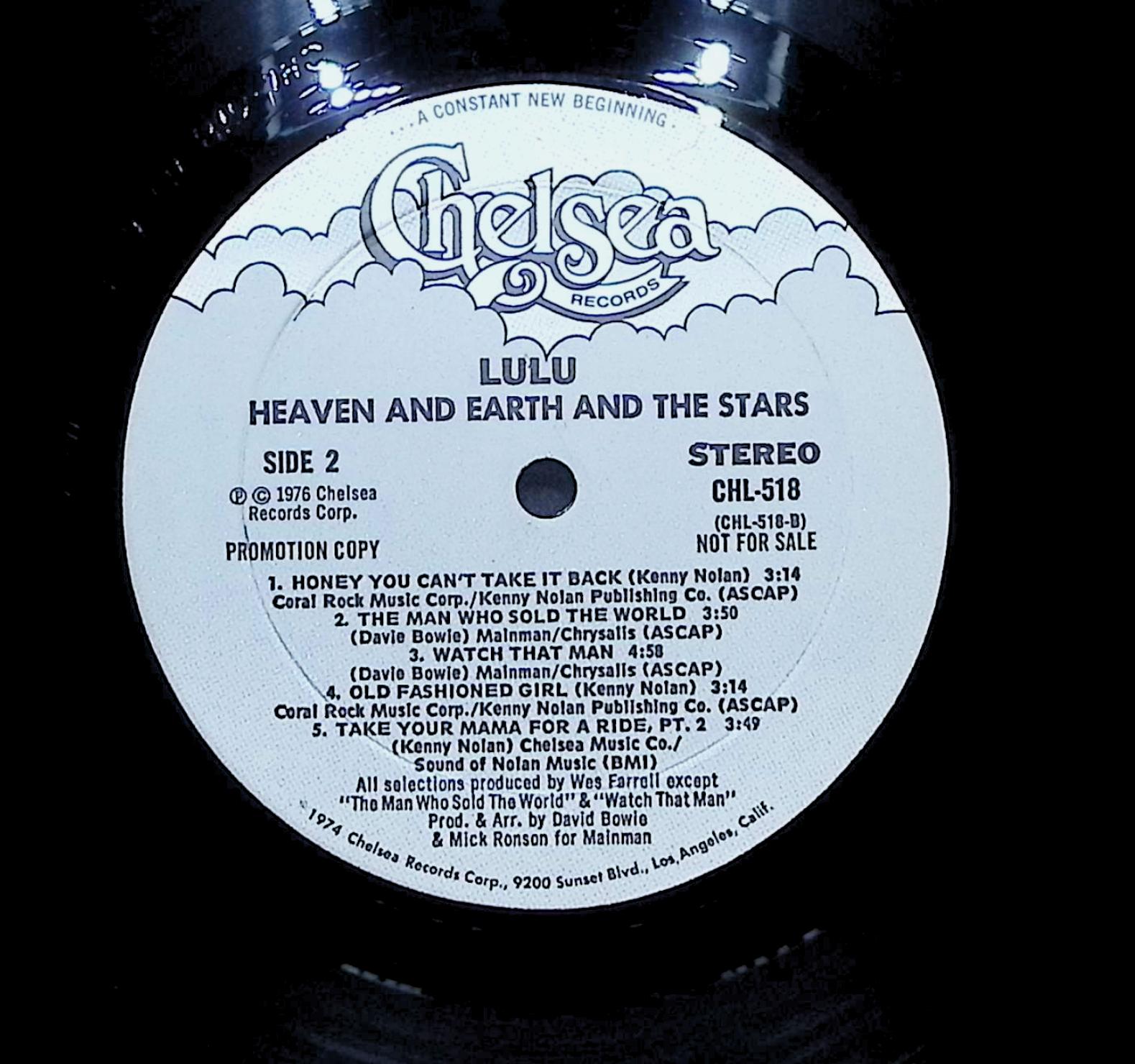 Lulu Heaven And Earth And The Stars 1976 LP Rock  — image 2