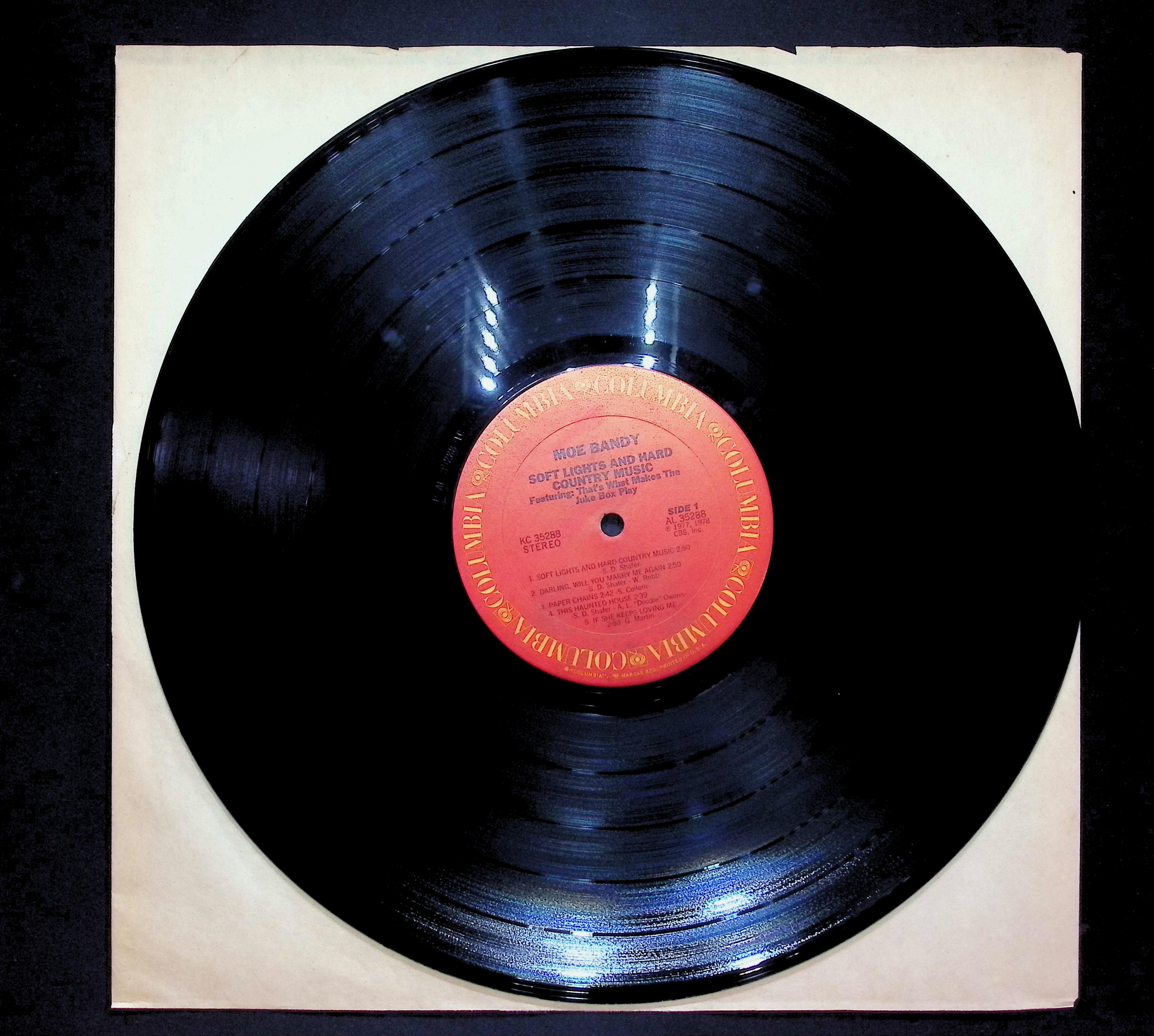 Moe Bandy Soft Lights And Hard Country Music 1978 LP Folk, World, & Country