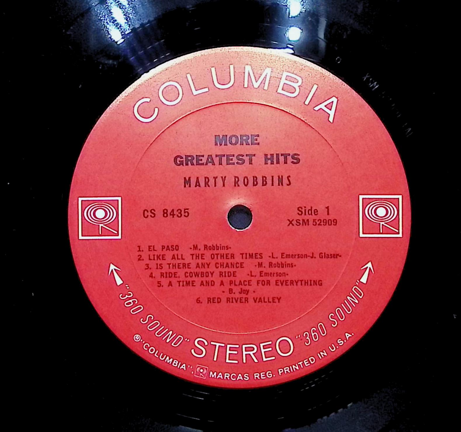 Marty Robbins More Greatest Hits 1961 LP Folk, World, & Country  — image 2