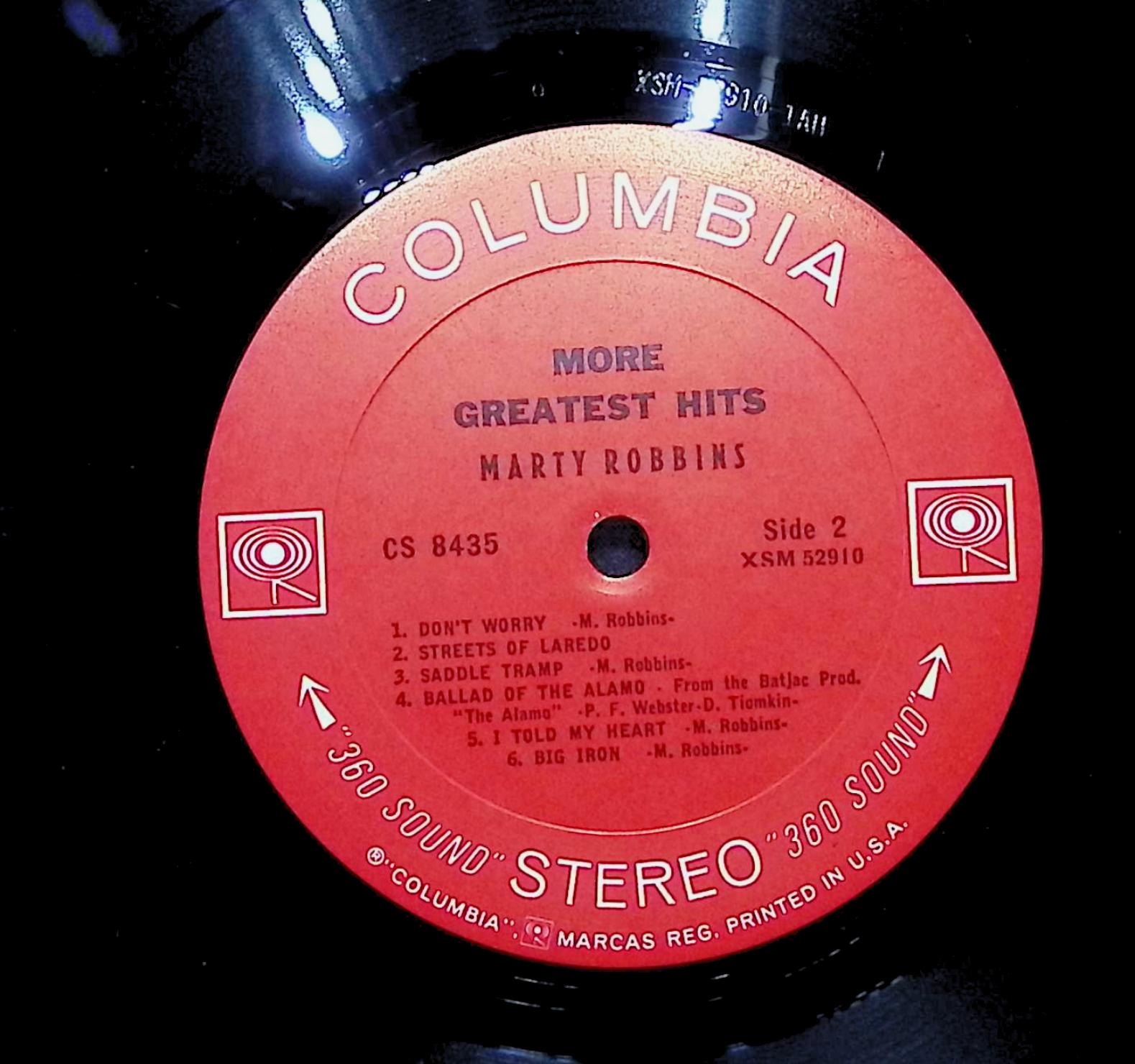 Marty Robbins More Greatest Hits 1961 LP Folk, World, & Country  — image 4