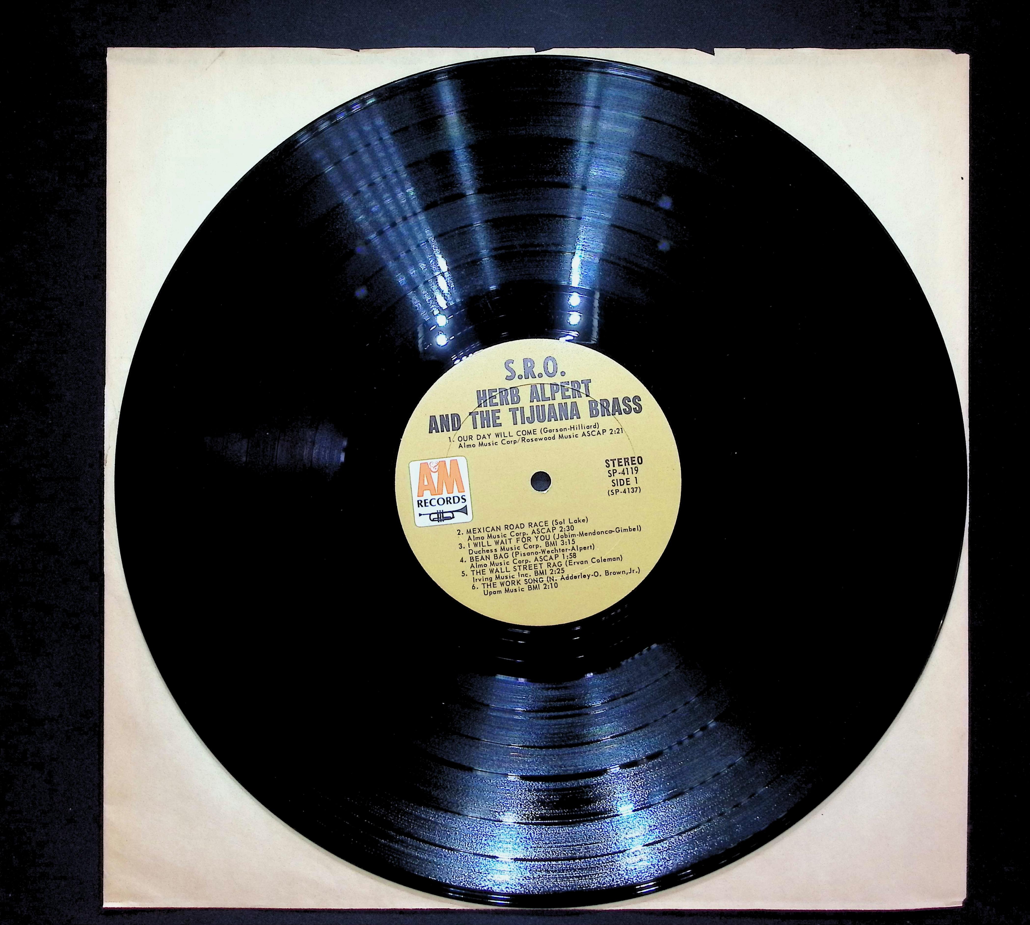 Herb Alpert & The Tijuana Brass S.R.O. 1966 LP Jazz Side 1 & 2  — image 3