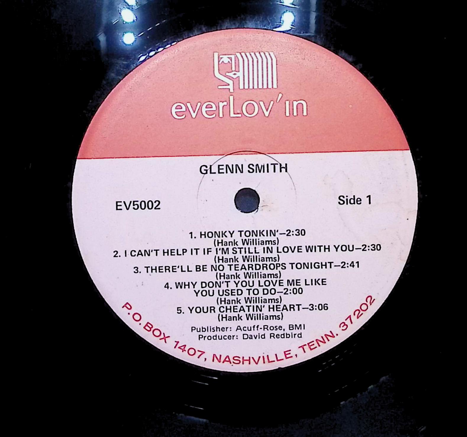 Glenn Smith Salutes Hank Williams 1978 LP Folk, World, & Country  — image 4